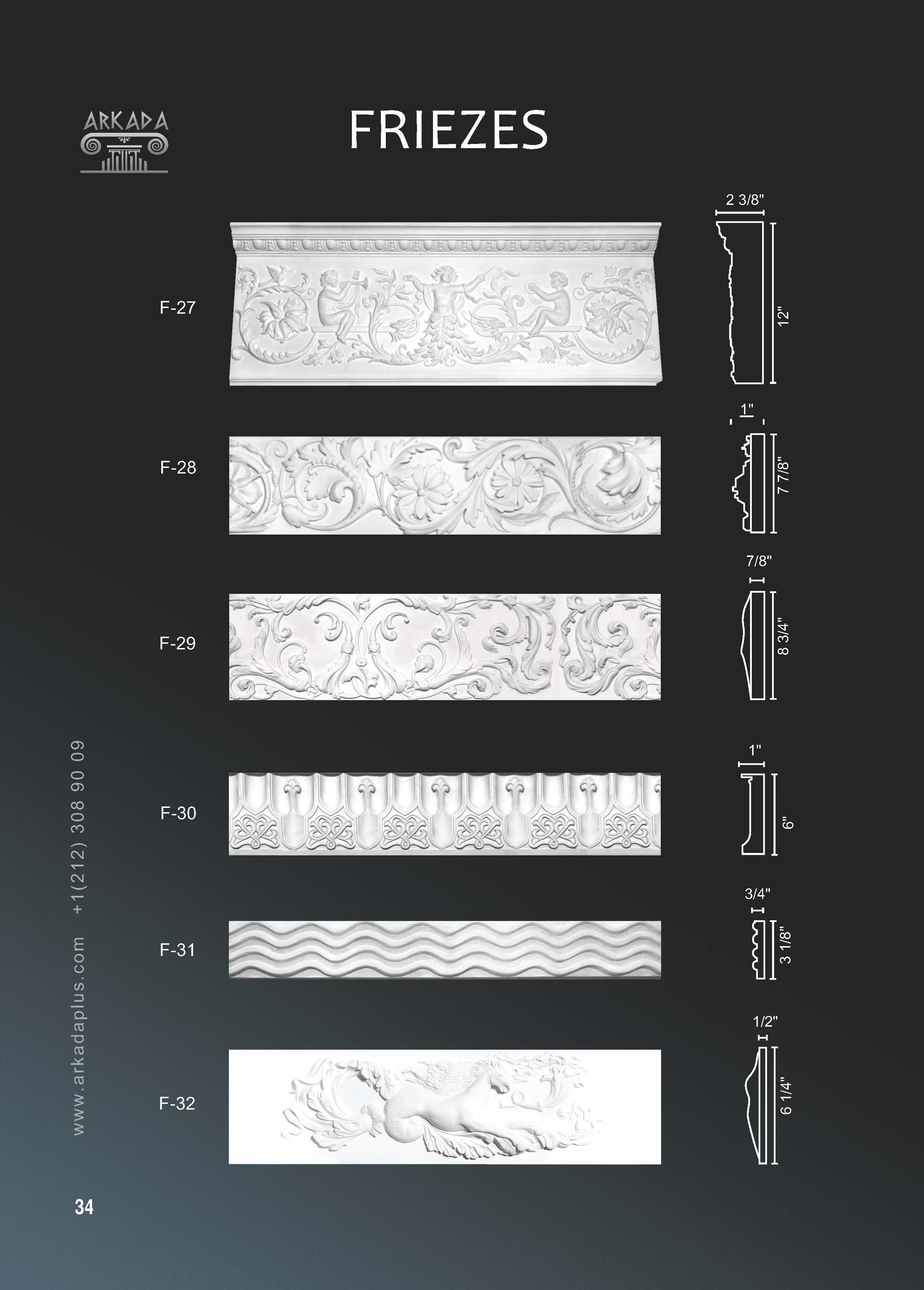 Catalog pages. Plaster molding