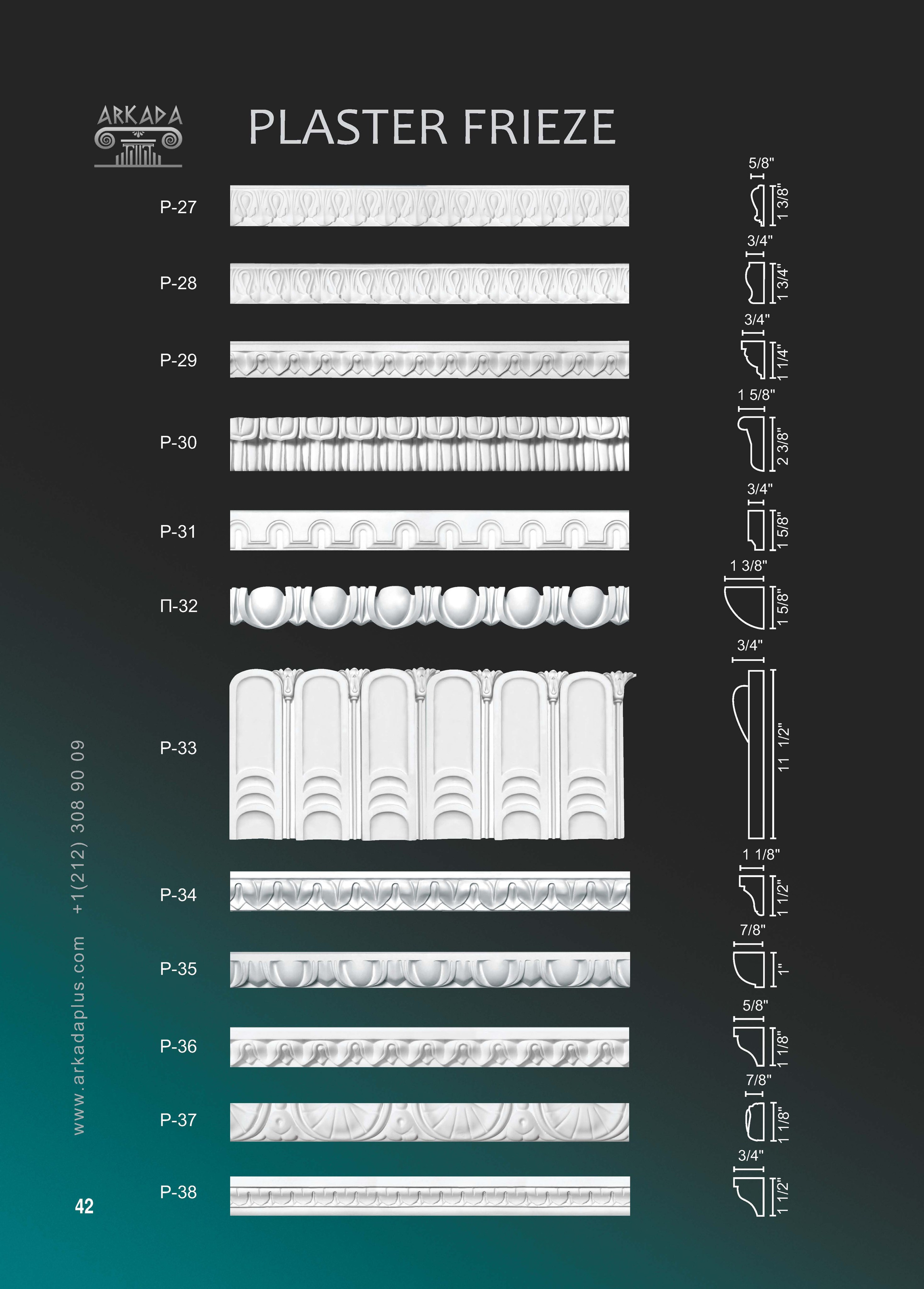 Catalog pages. Plaster molding