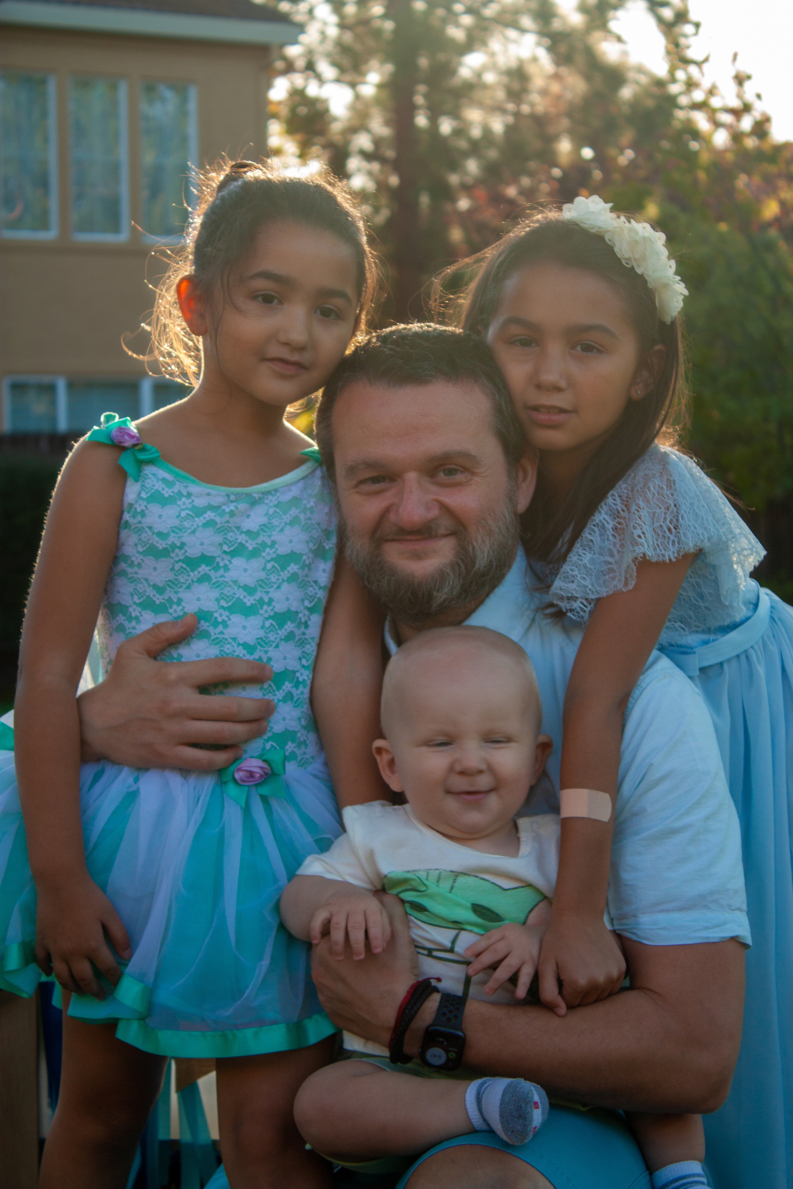 Family at a photo shoot