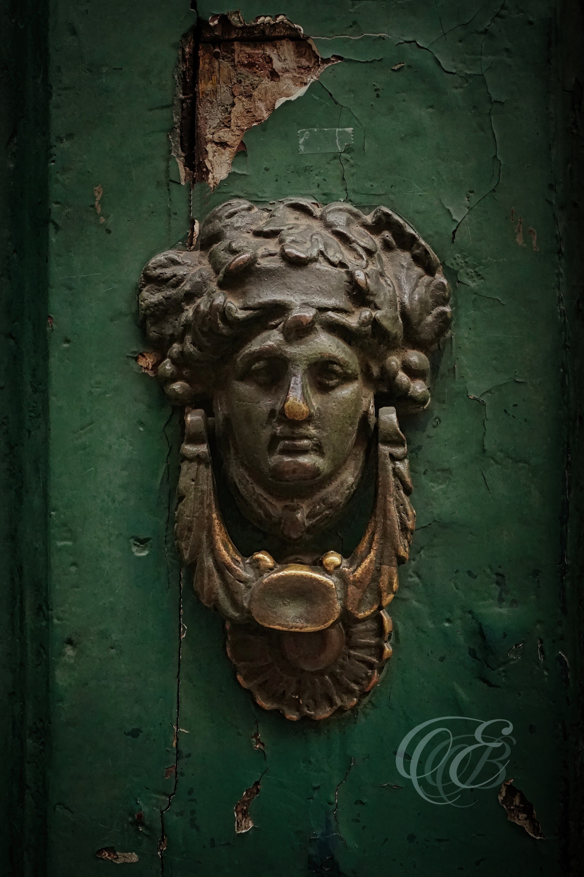 Florence Italy - Vintage Door Knocker - Eduardo Bartoli Fine Art Photography - Vintage door knocker in Florence, Italy – fine art photography by Eduardo Bartoli.