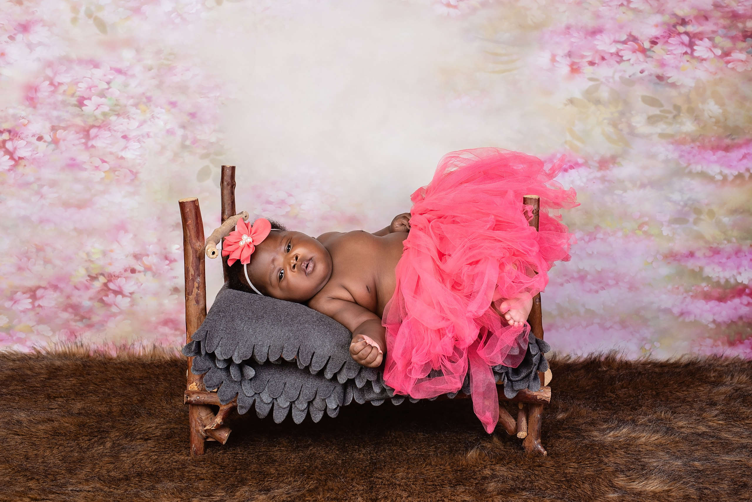 Black newborn baby girl photo shoot Mombasa Kenya 