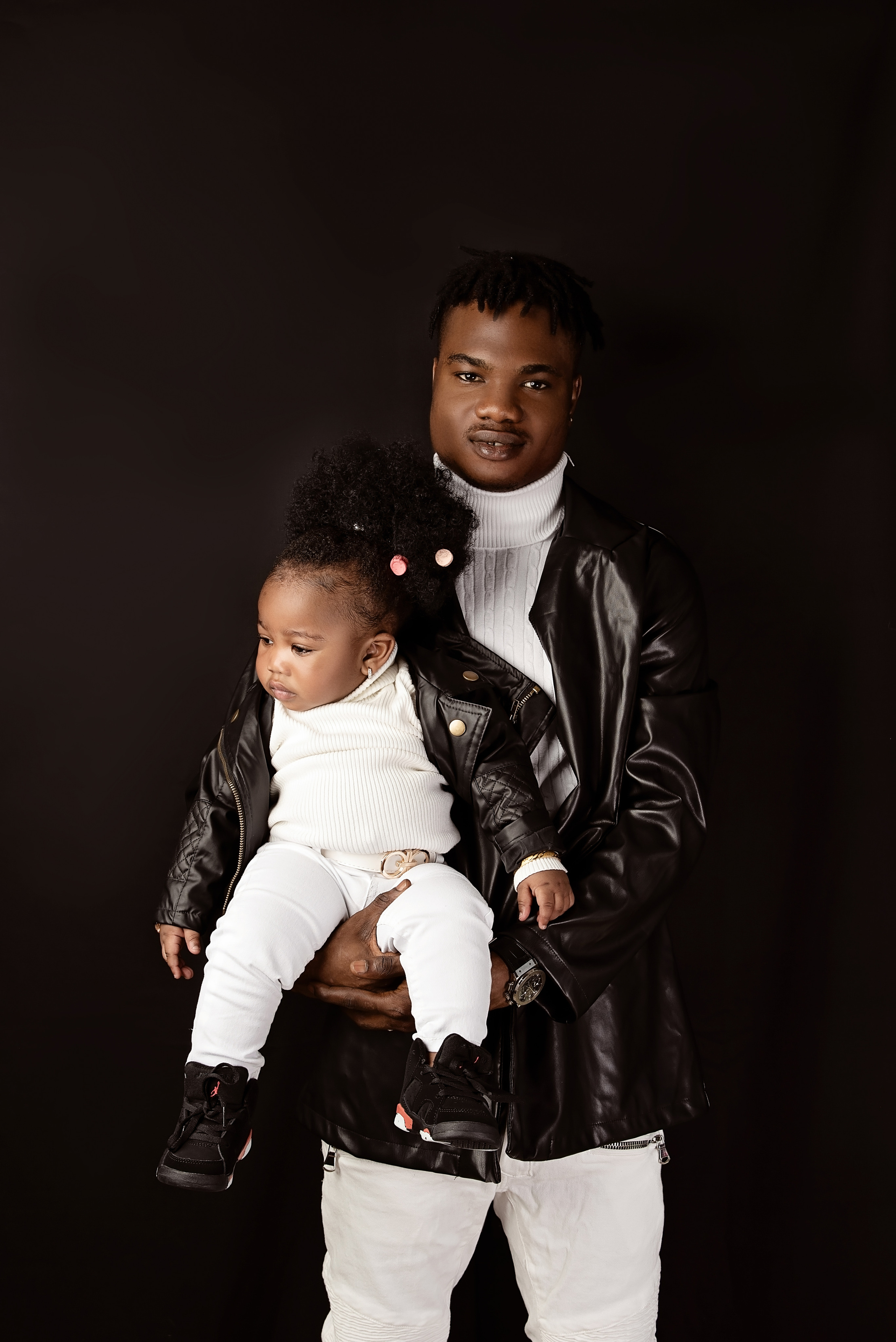 African father papa with daughter 1 year old photo shoot Nairobi Kenya