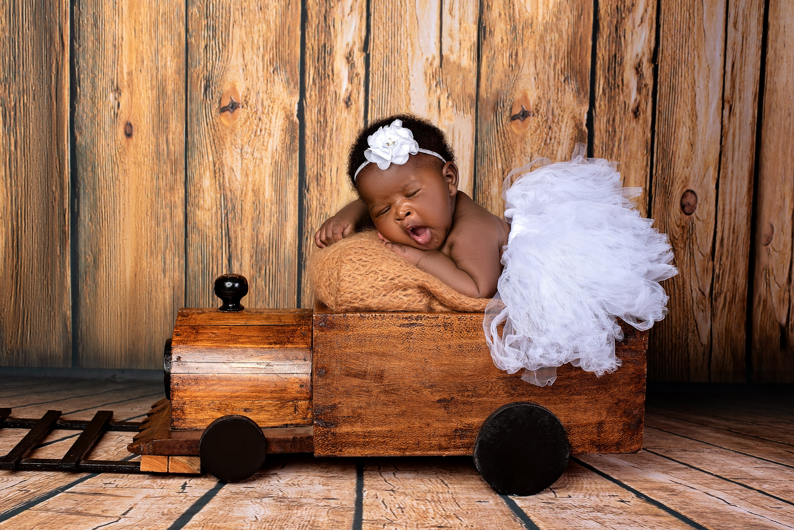 Black 2 weeks baby girl newborn photo shoot Nairobi Kenya