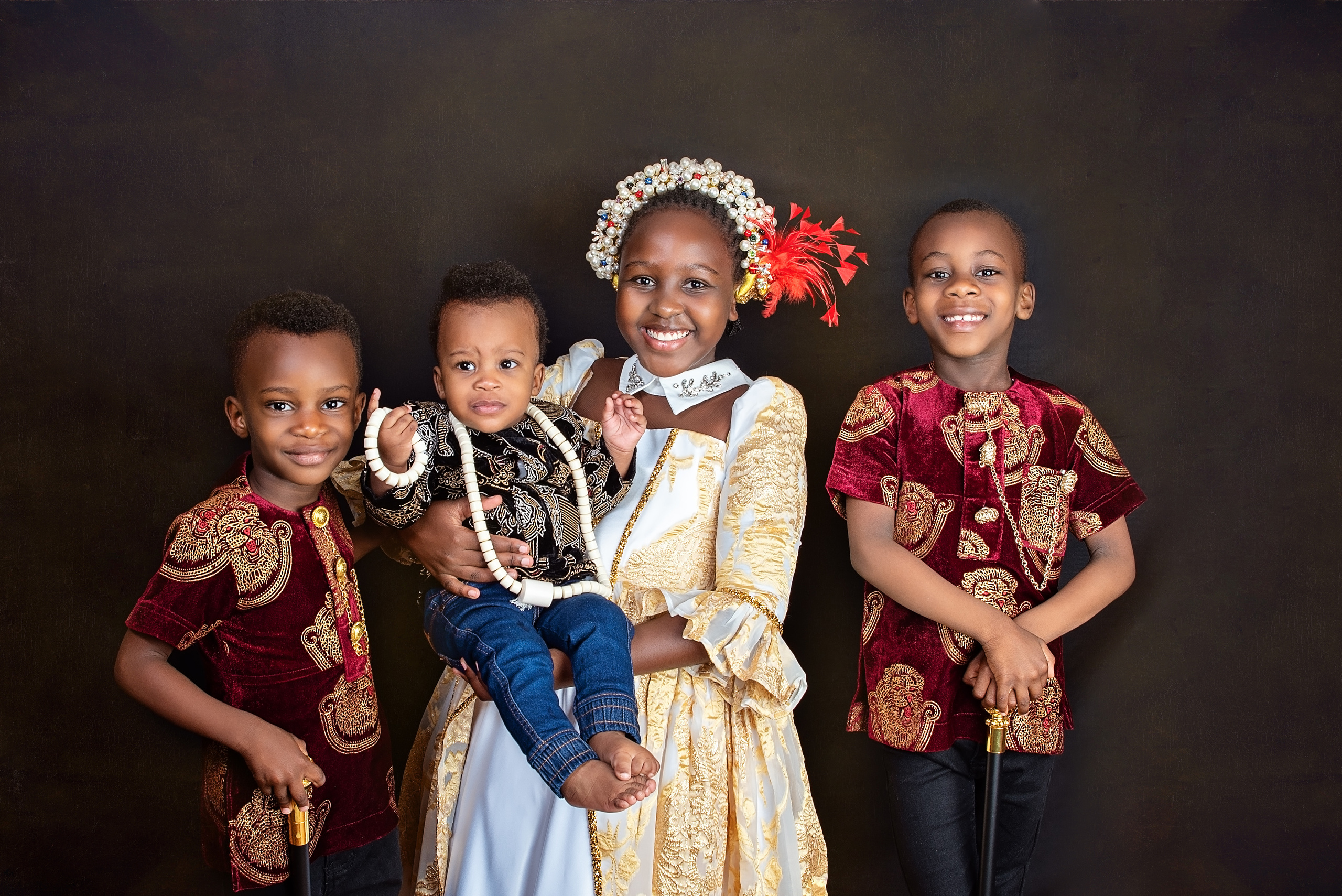 African kids sister and 3 brothers photo shoot Nairobi Kenya