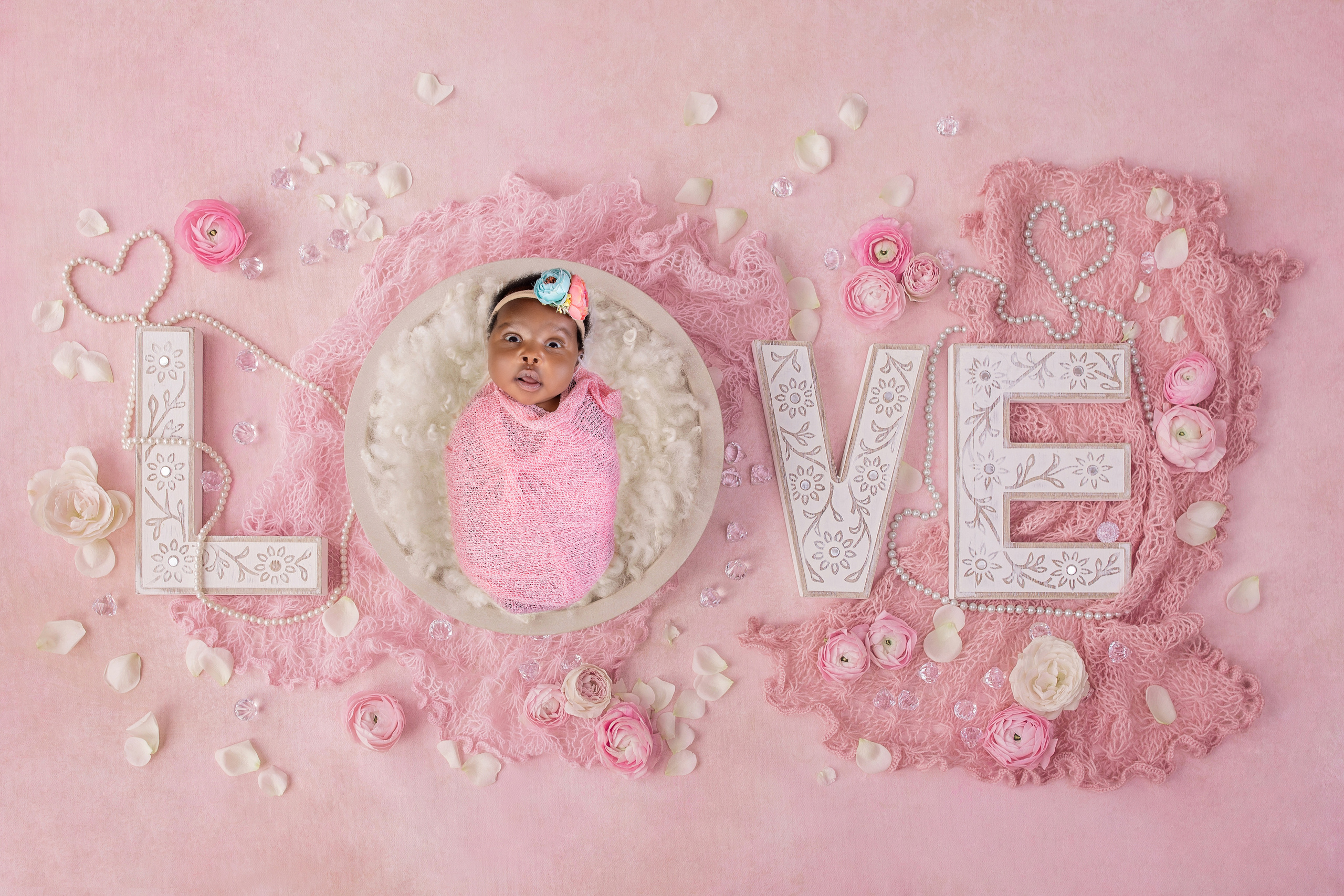 African baby girl newborn photo shoot Mombasa Kenya