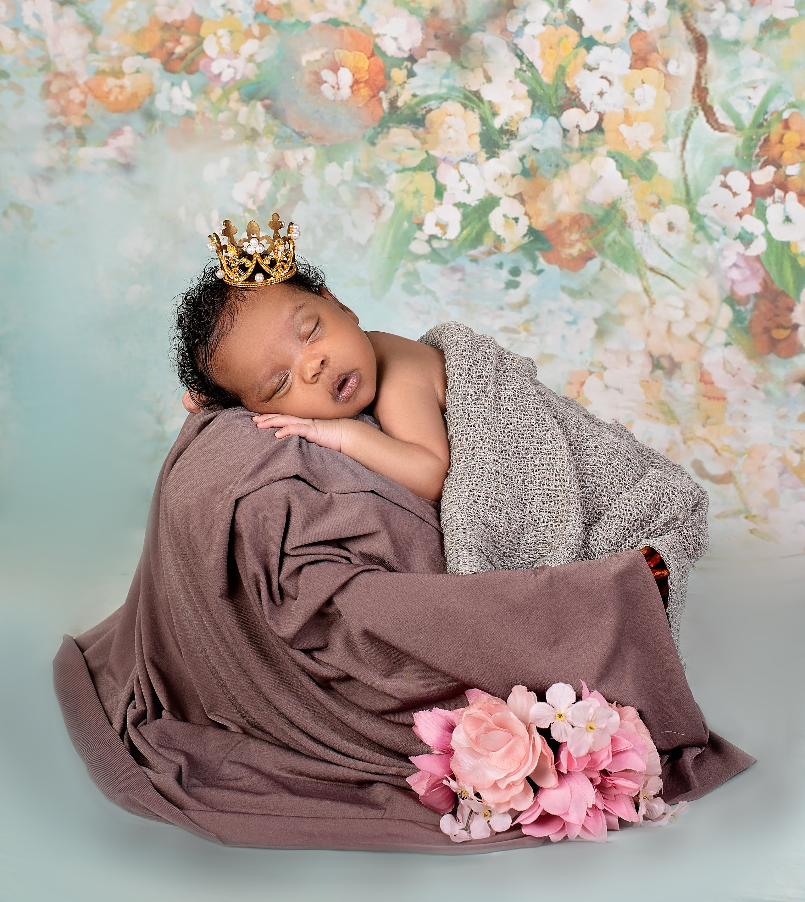 Black baby girl queen newborn photo shoot Eldoret Kenya