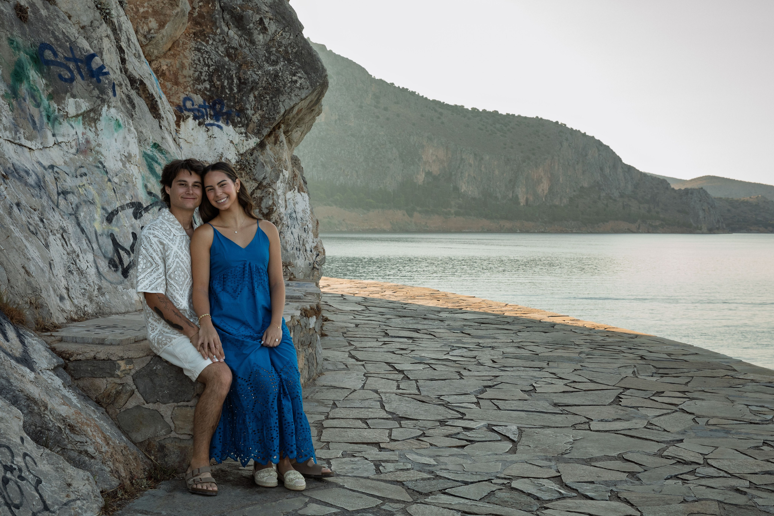 Evan & Sofia (USA). Photographer Anya Khasapi. Nafplio, Greece