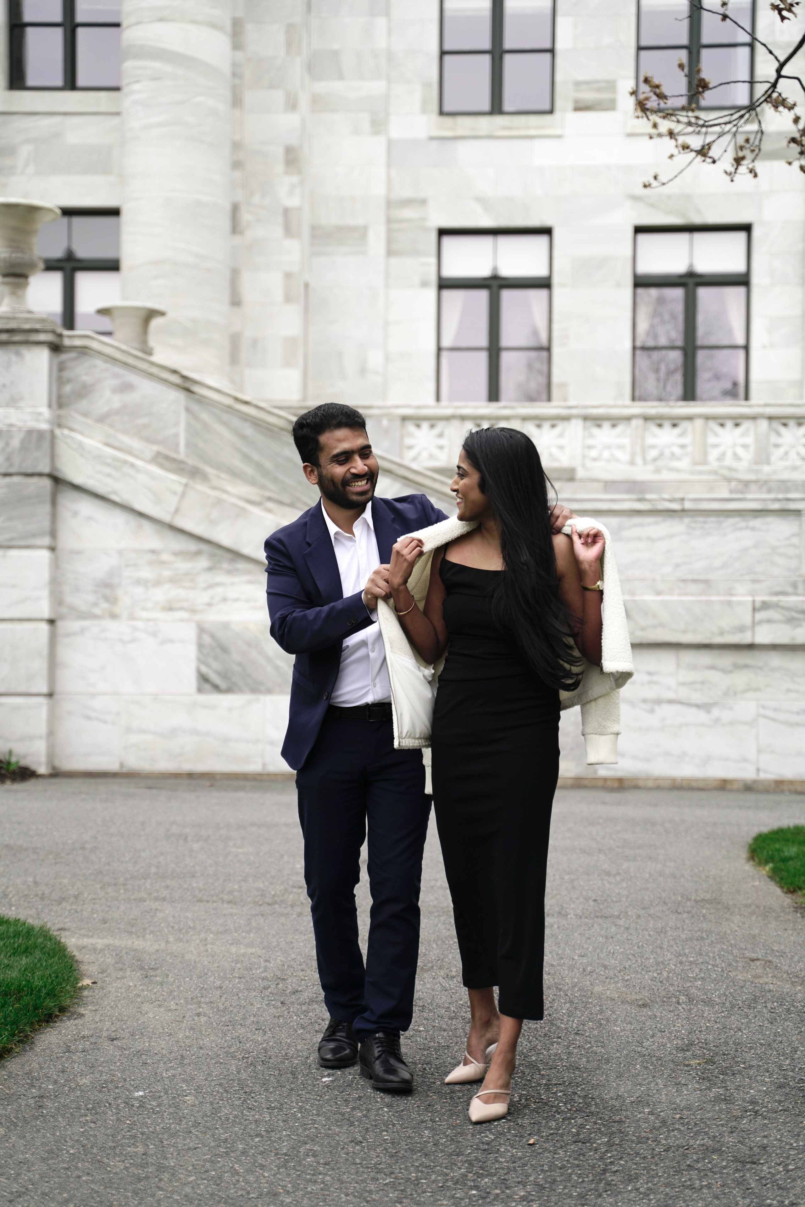 Sarath and Aishwarya at Boston Medical School. Stefanovich Photography | Boston, MA