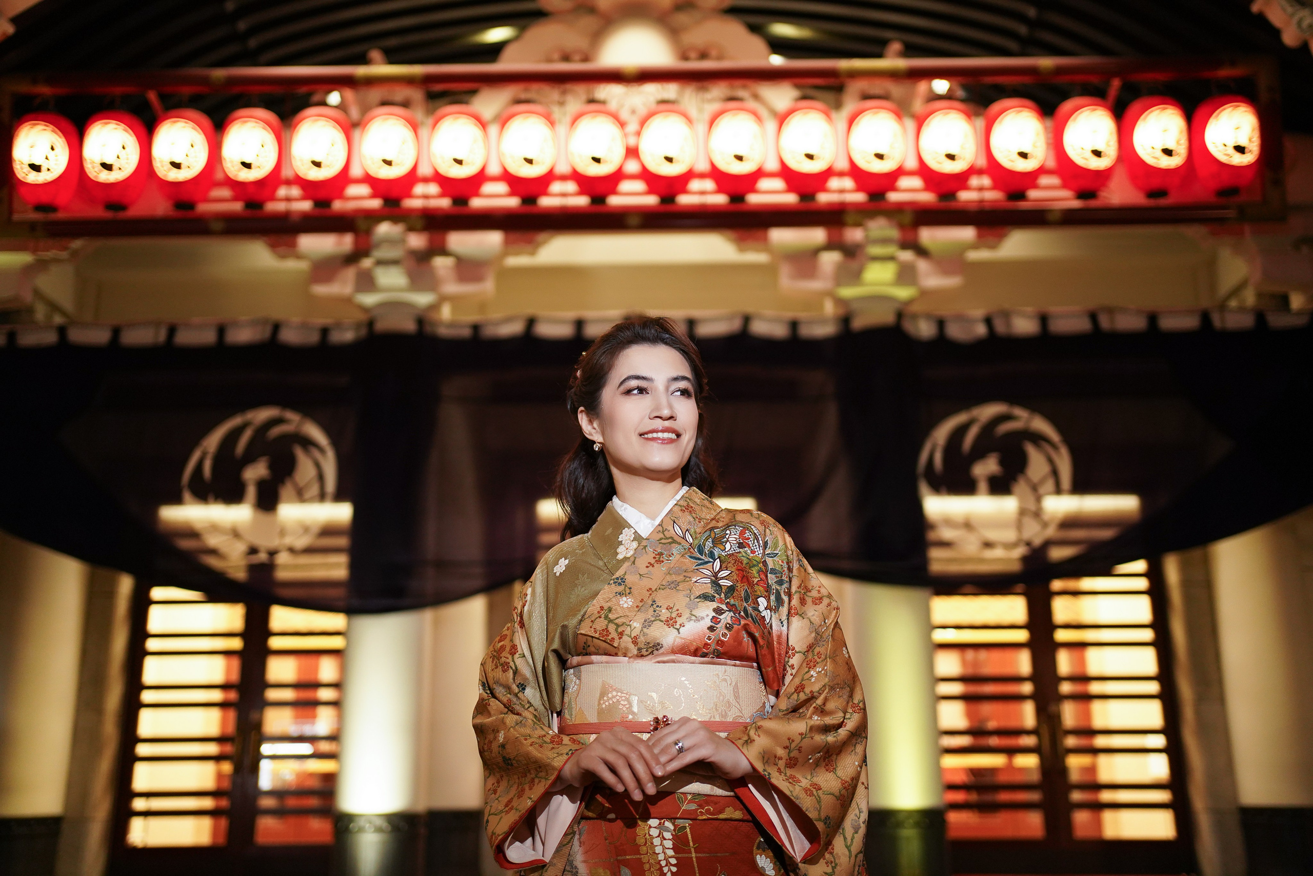 Вечерняя съёмка в Кимоно в Токио. Фотограф в Токио Япония