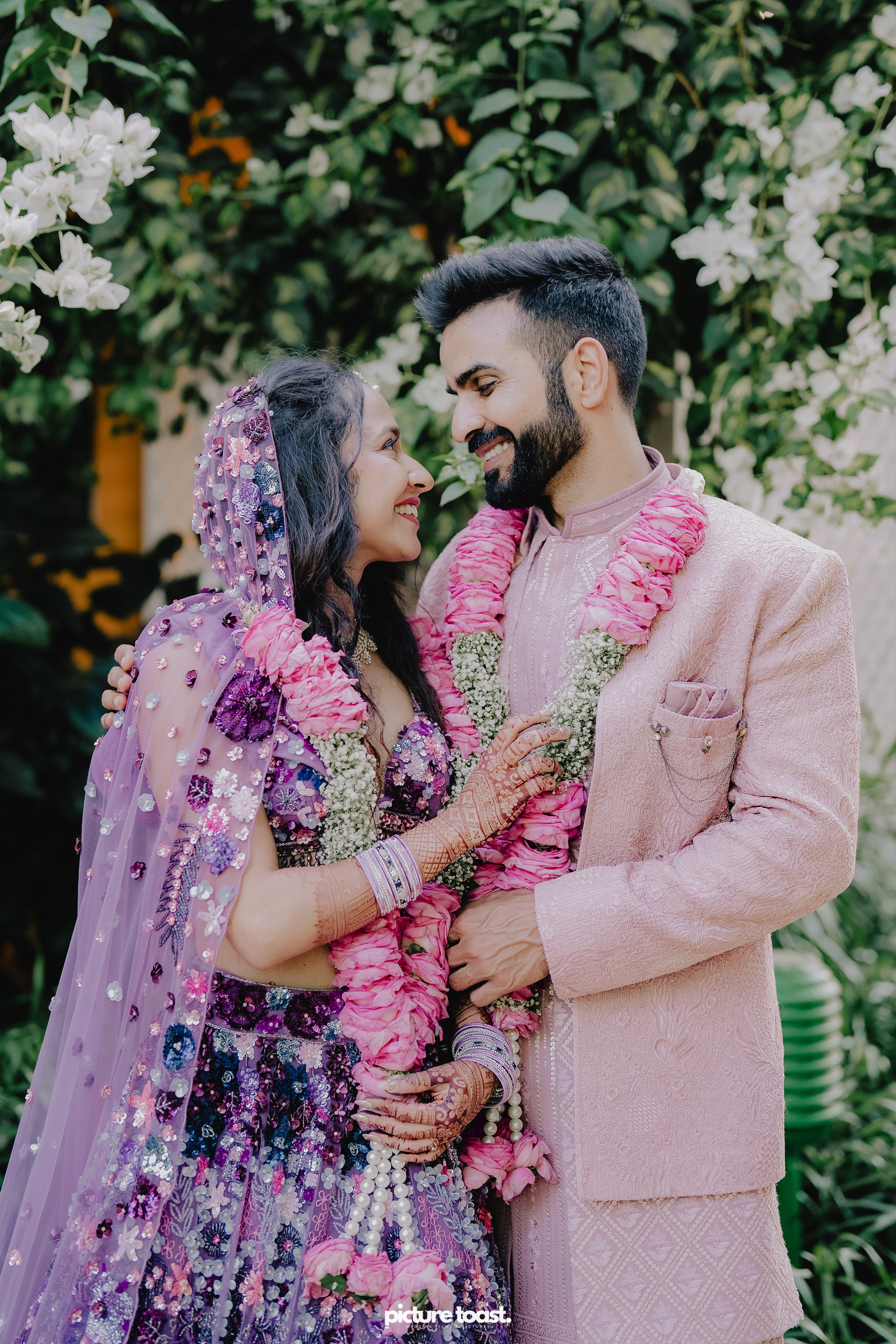 Varamala Ft. Barbie & Aneesh. Fine art Wedding Photographers in India & Canada