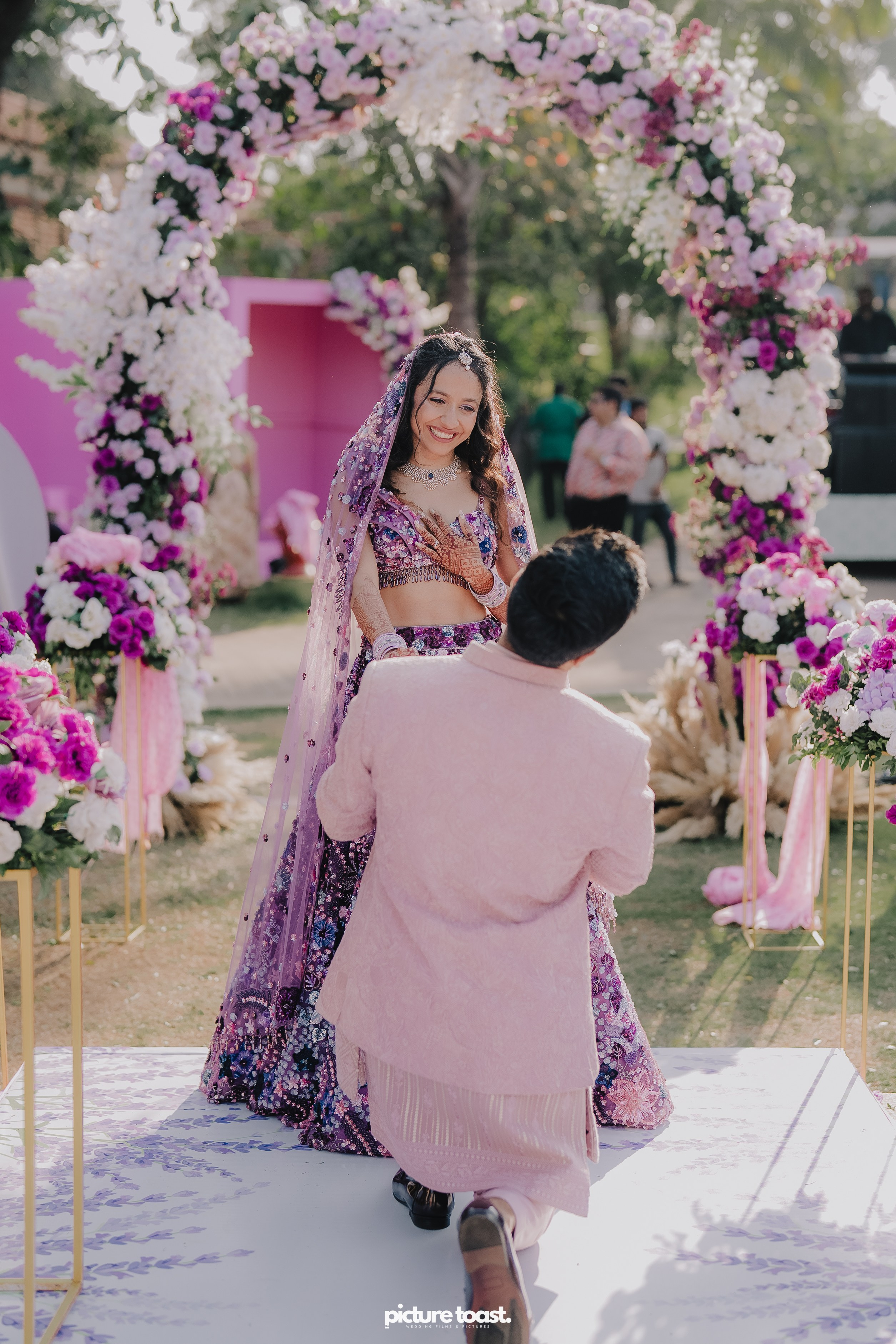 Varamala Ft. Barbie & Aneesh. Fine art Wedding Photographers in India & Canada