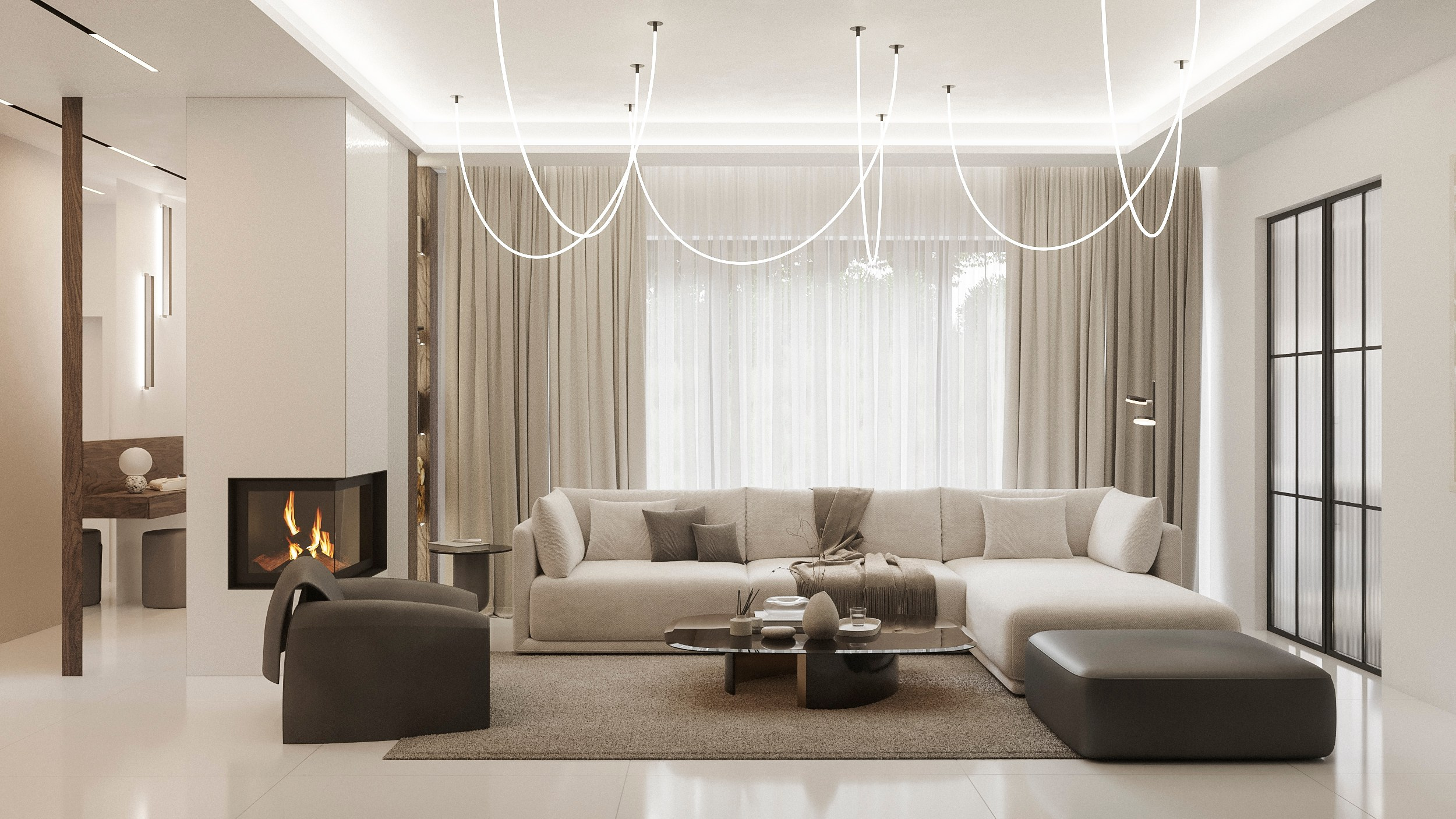 Obývací pokoj. Filipenka architects