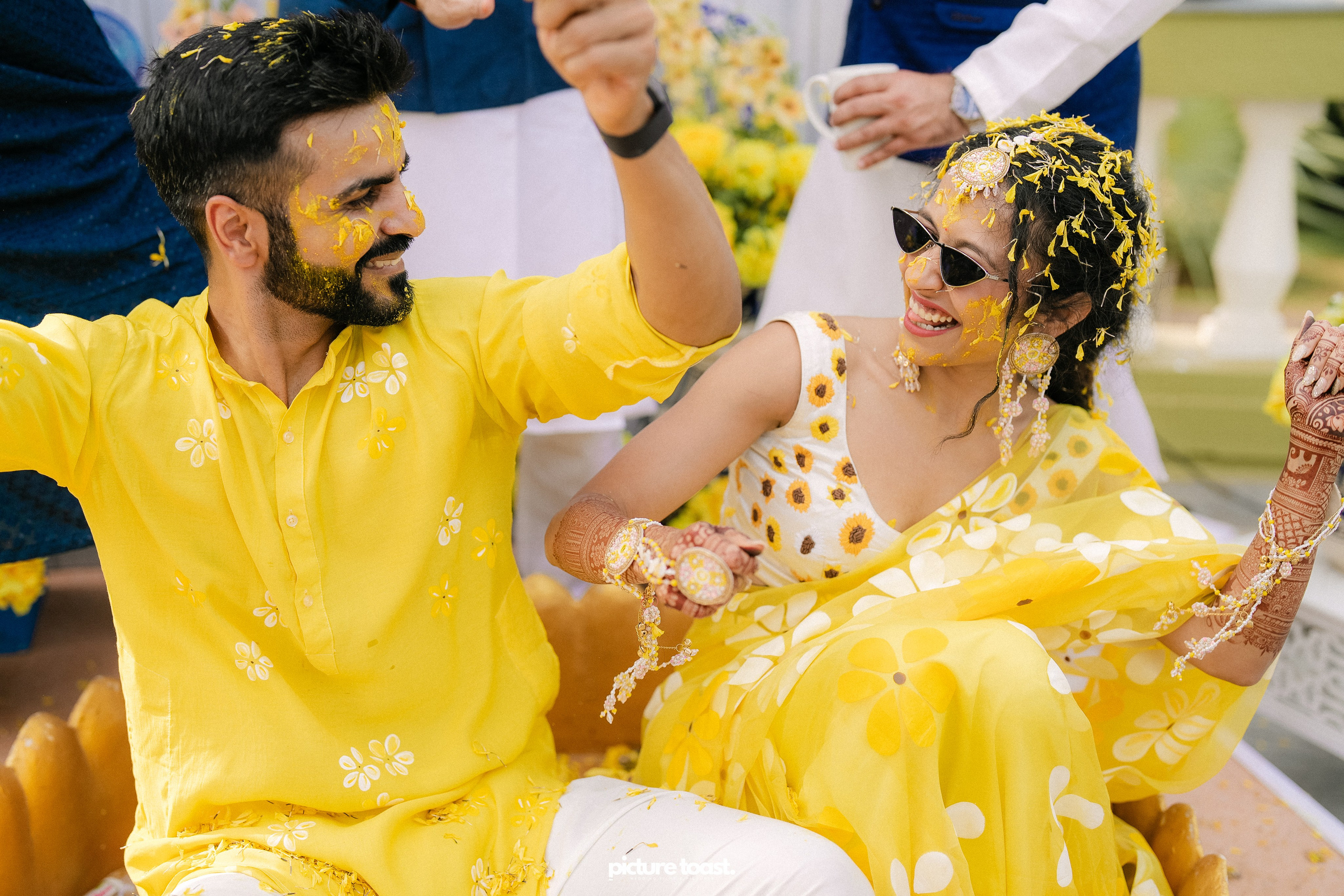 Haldi Hues Ft. Baebie & Goyal. Fine art Wedding Photographers in India & Canada
