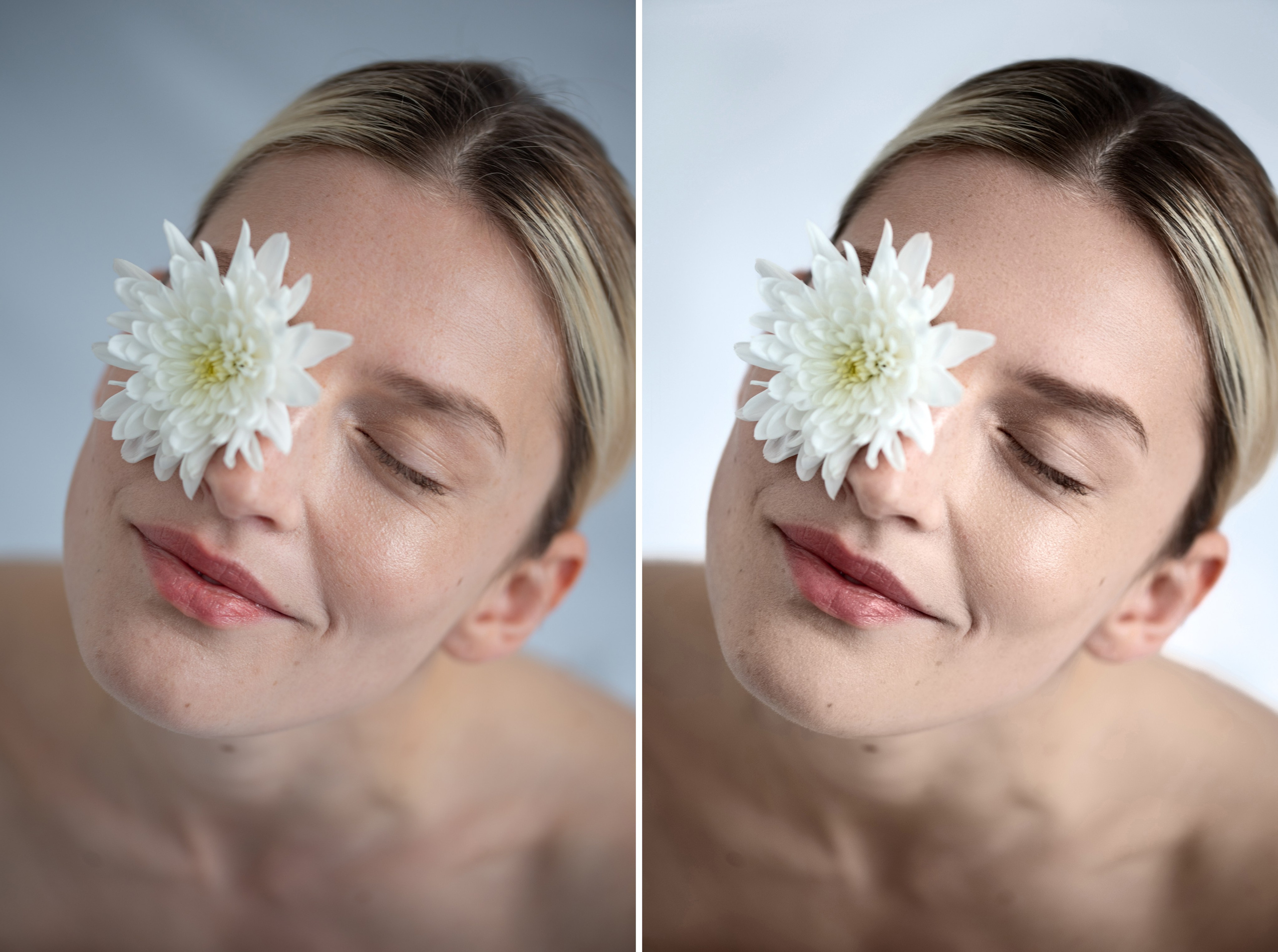 High-End Beauty Portrait Photo Retouching in Photoshop.Professional services from Retoucher Olha Kompaniiets