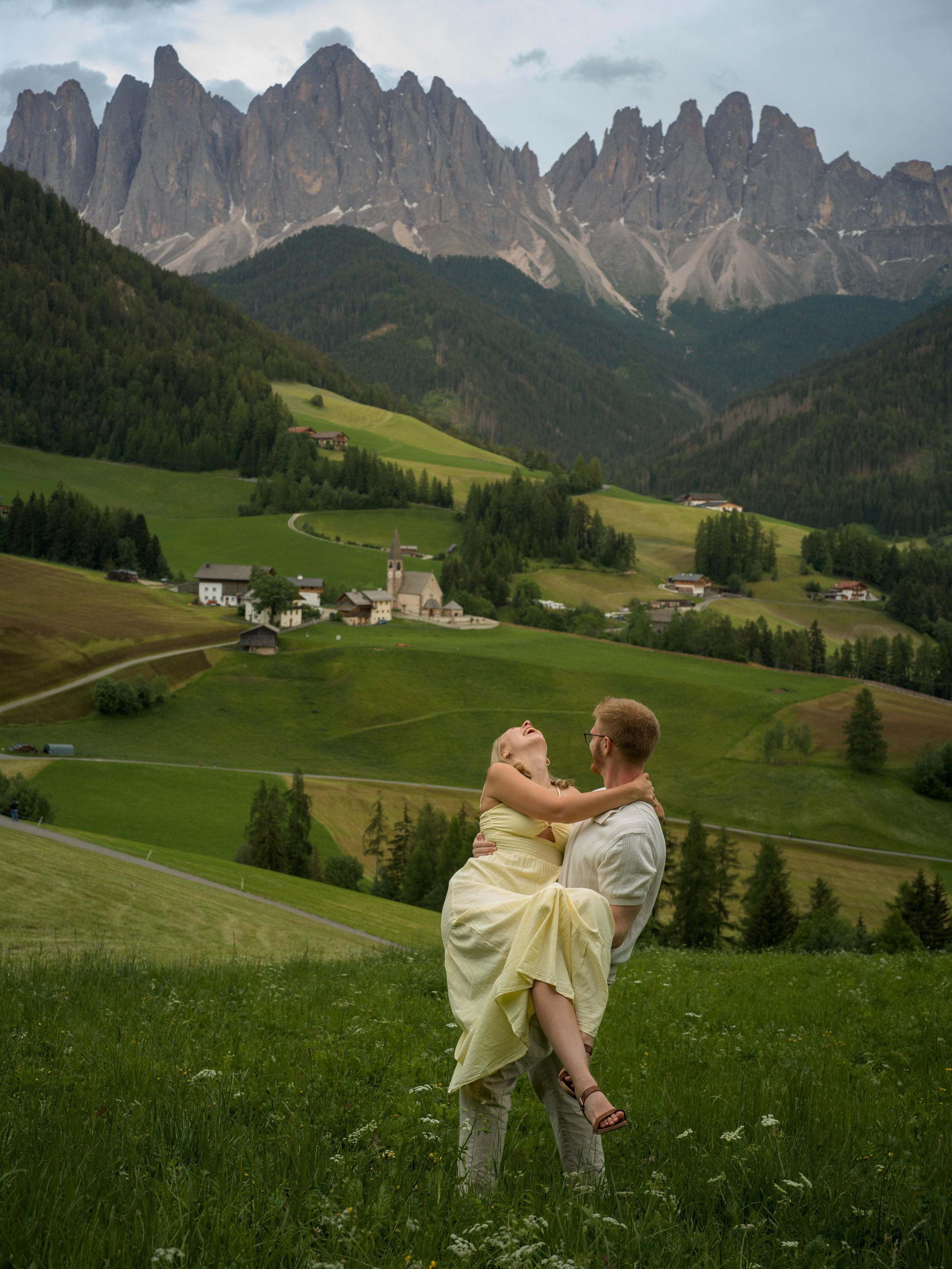 Proposal, Santa Maddalena Church, the Dolomites