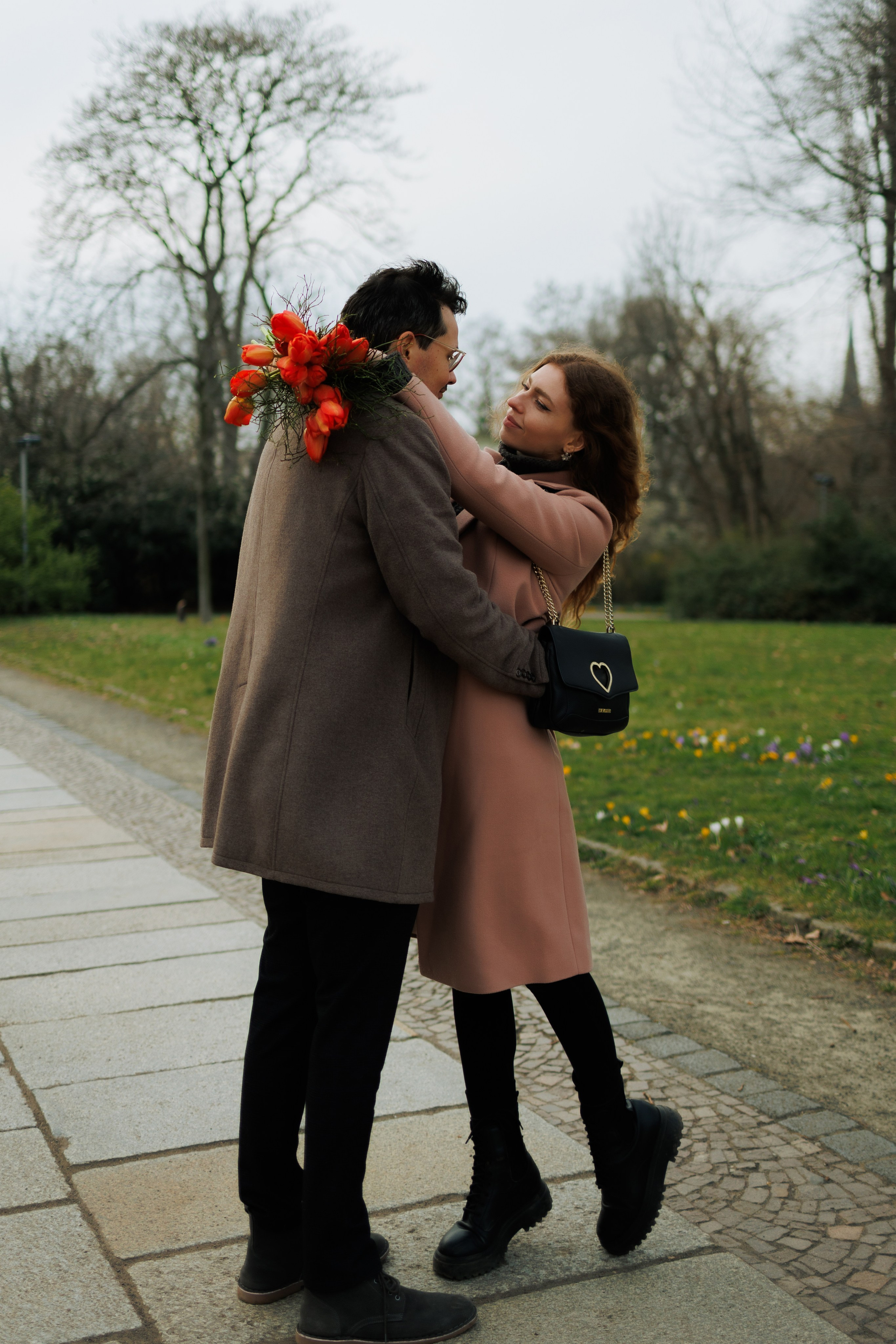Love Story in Leipzig Park. Emotional&Cinematic Couple Photoshoot by Kristina Kozheltsova. Kristina Kozheltsova- Soulful Portrait&Lifestyle&Love Story Photographer in Leipzig, Germany
