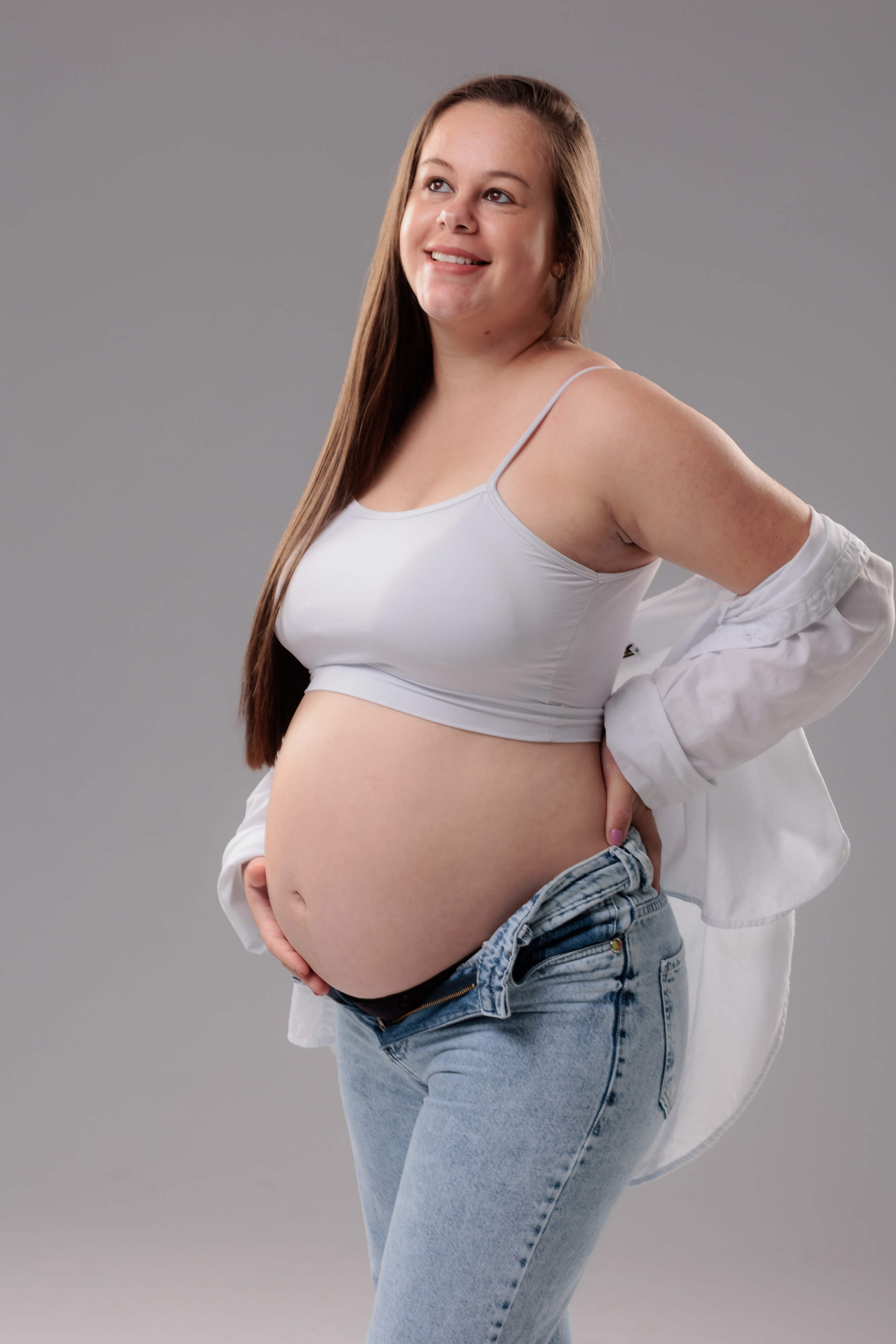 Ensaio gravidez feminino em estúdio em Indaial Timbó e Blumenau