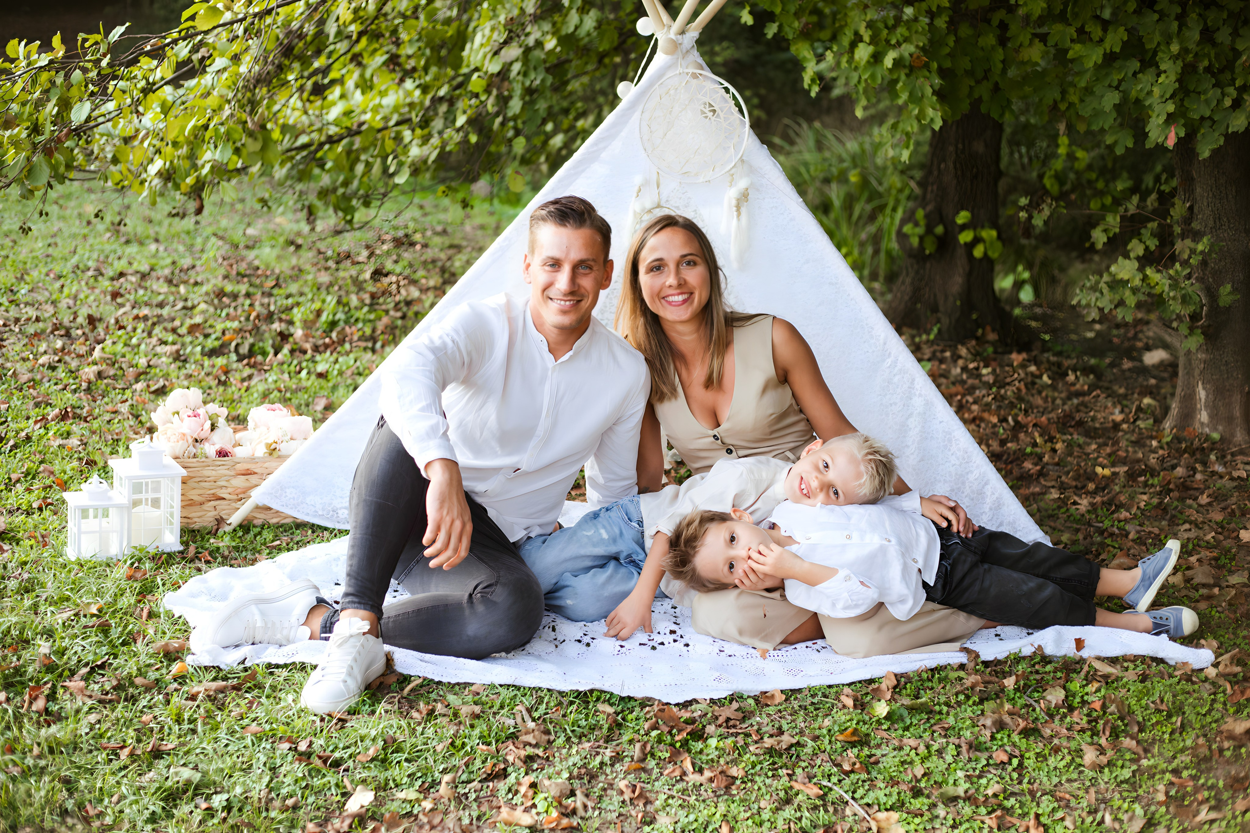 Maggie e la sua bellissima famiglia. Luci e Capricci Photography