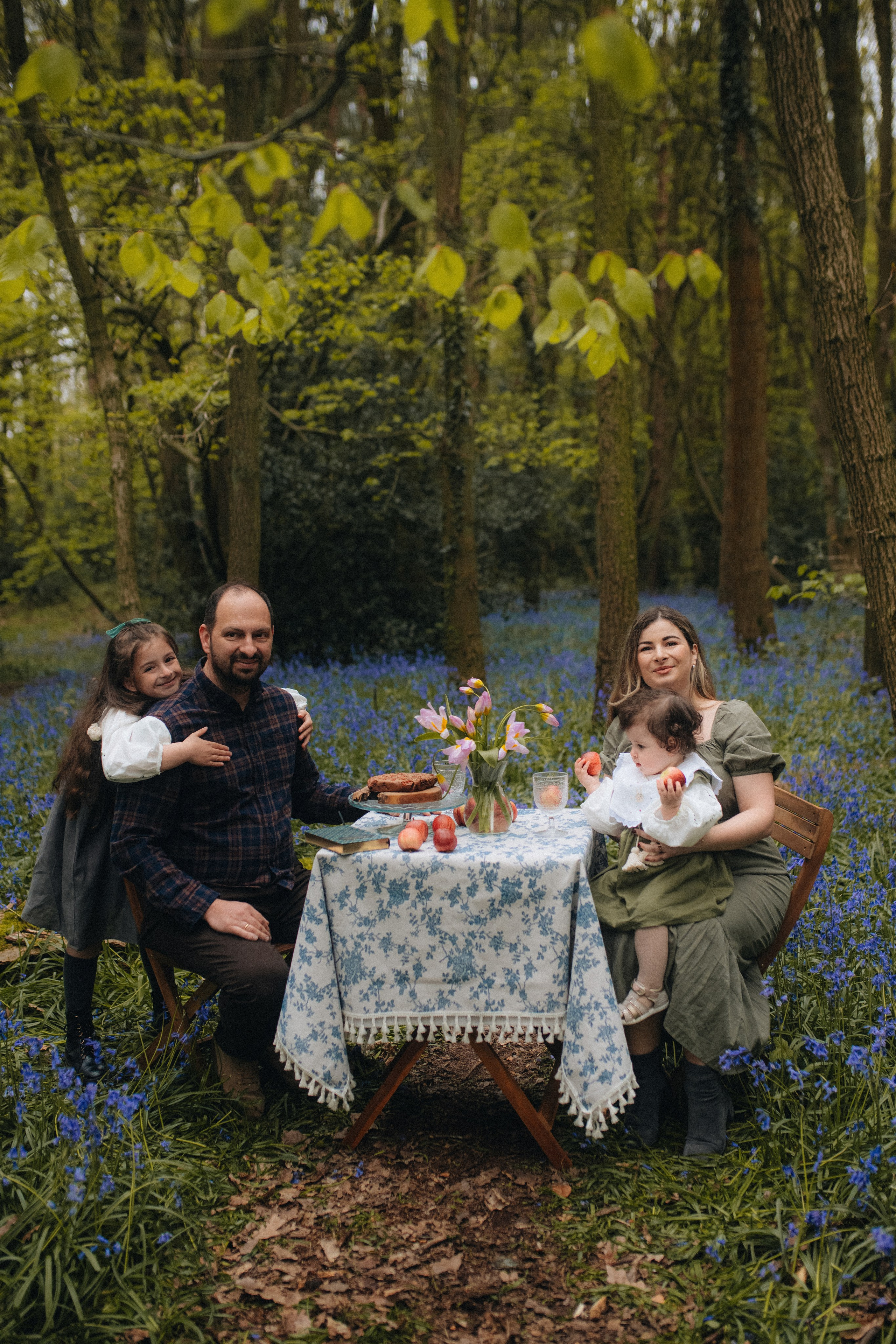 Bluebell family session. Tania Gandrabur, photographer in West Midlands, England
