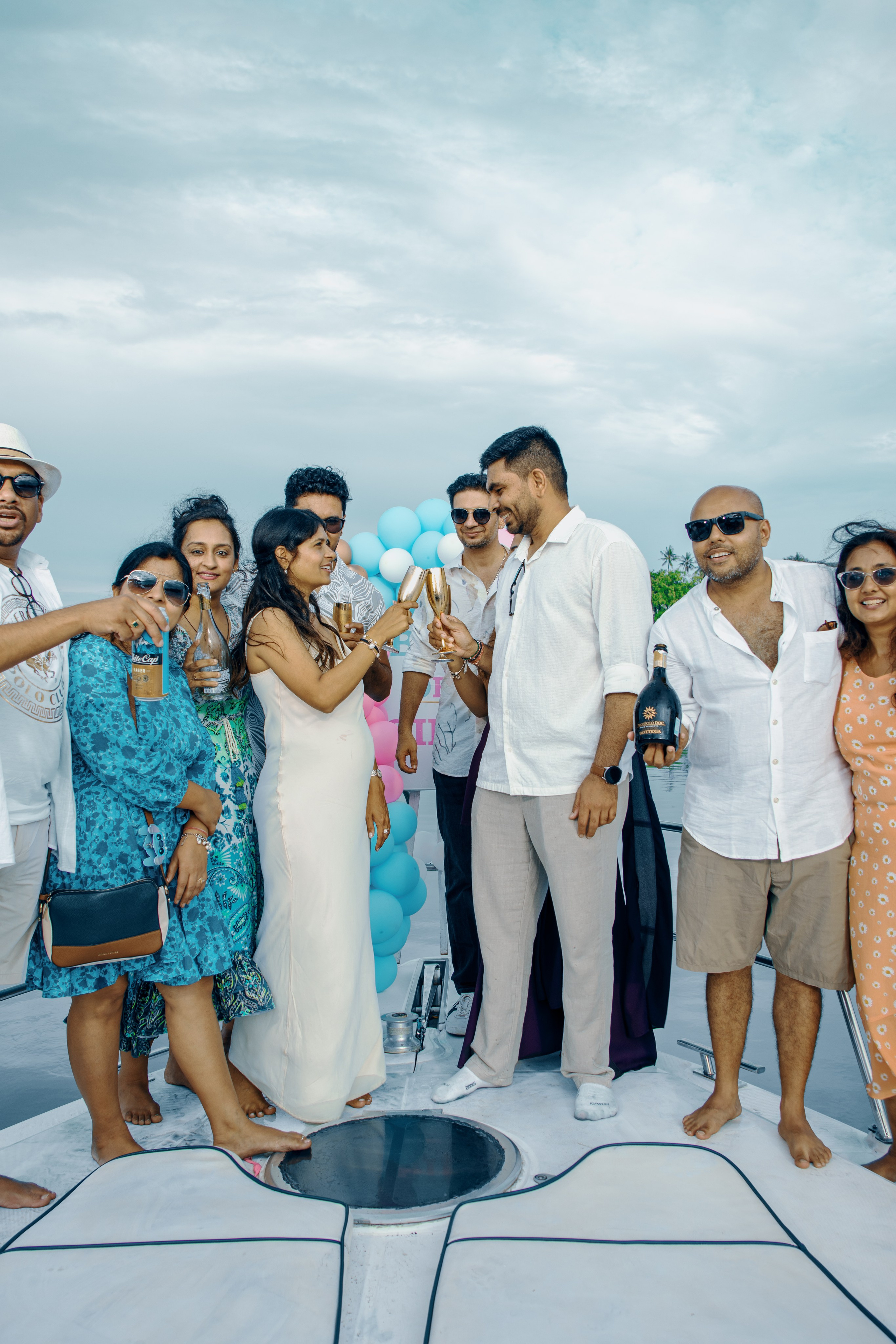 Gender Reveal Yacht Shoot. A creative consultant based in Mombasa, Kenya
