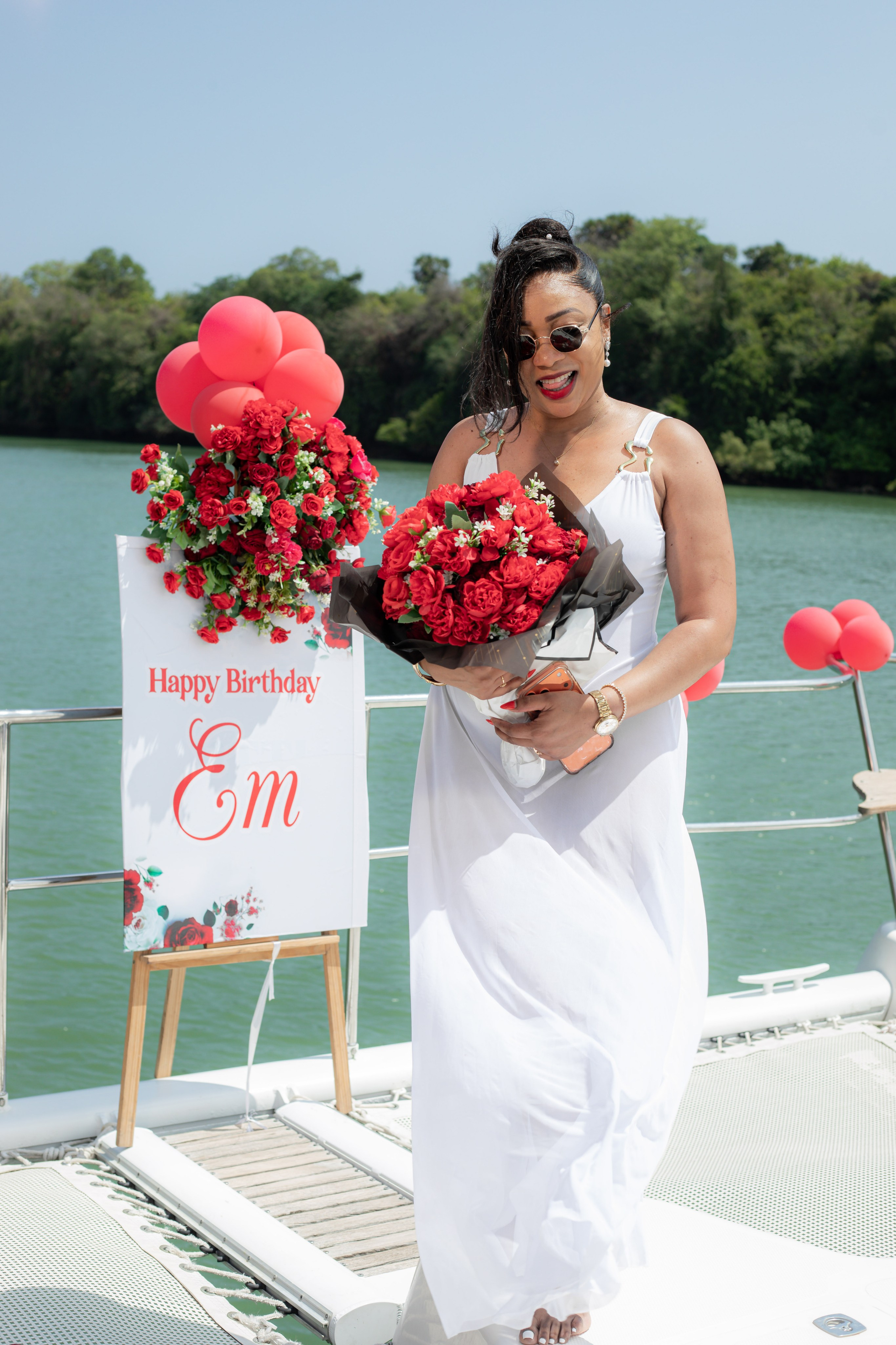 Emily Yacht Cruise Birthday Shoot. A creative consultant based in Mombasa, Kenya