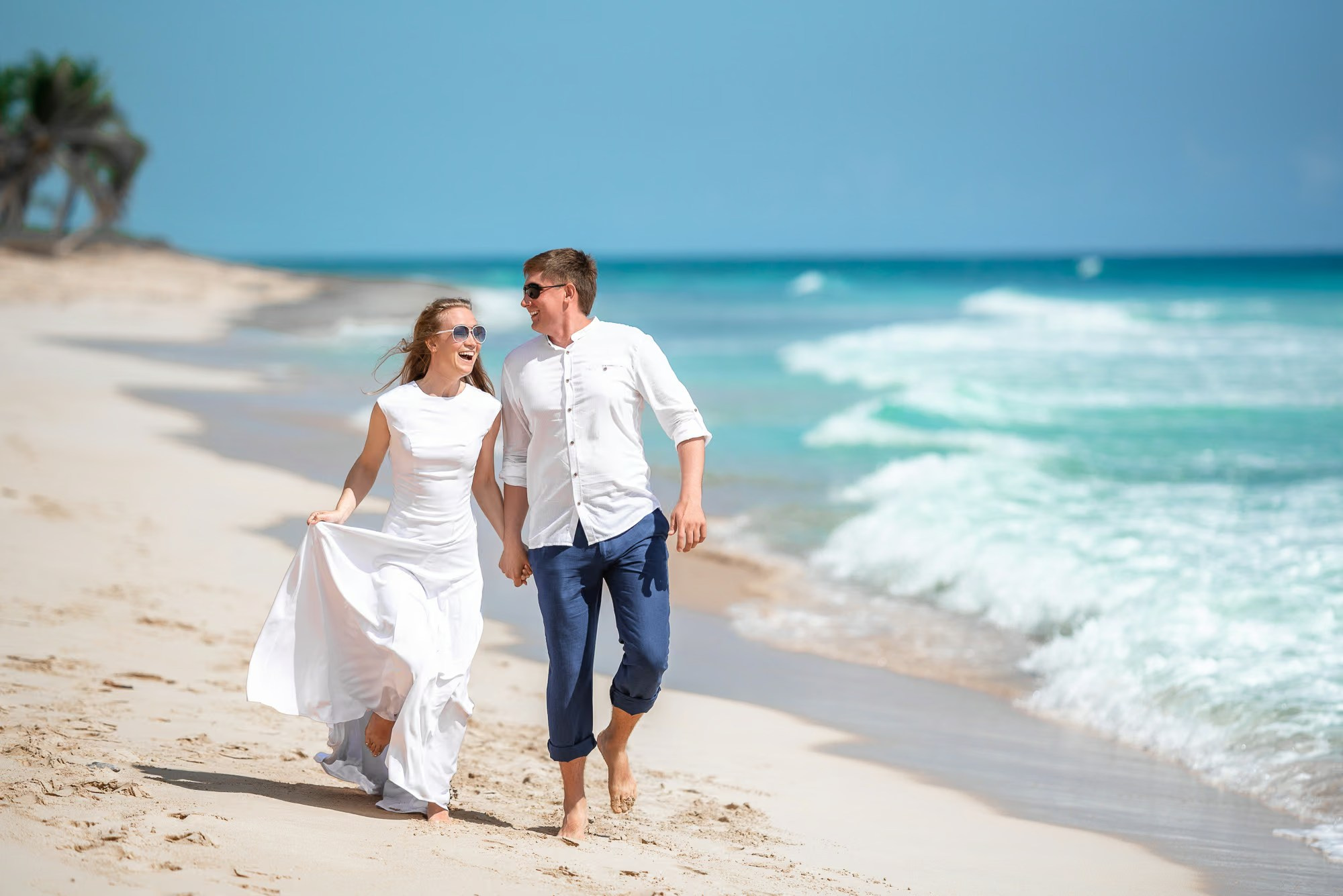 Punta Cana photography session for couples celebrating their engagement.