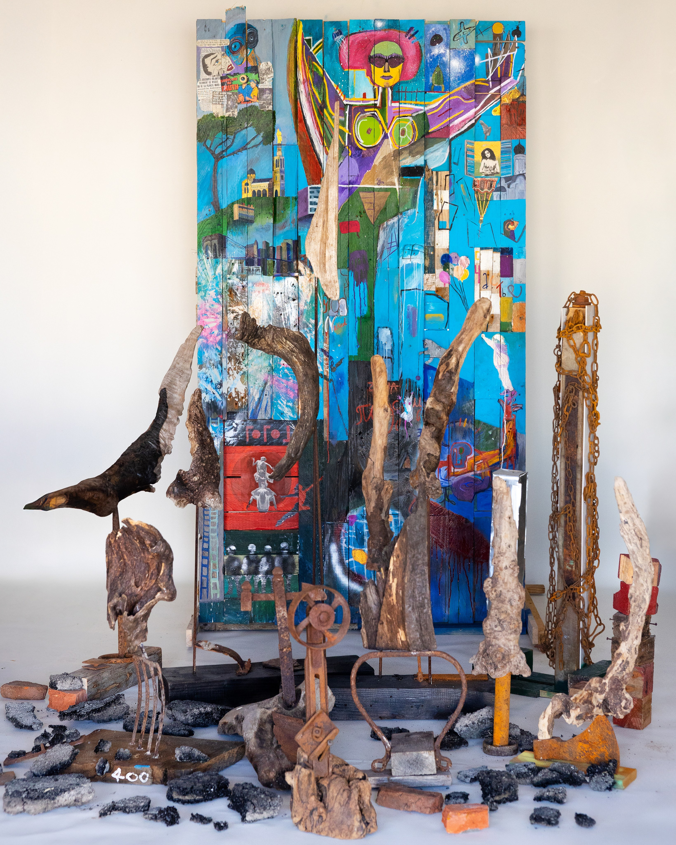 My vision of a megapolis with his "street-art" wall 