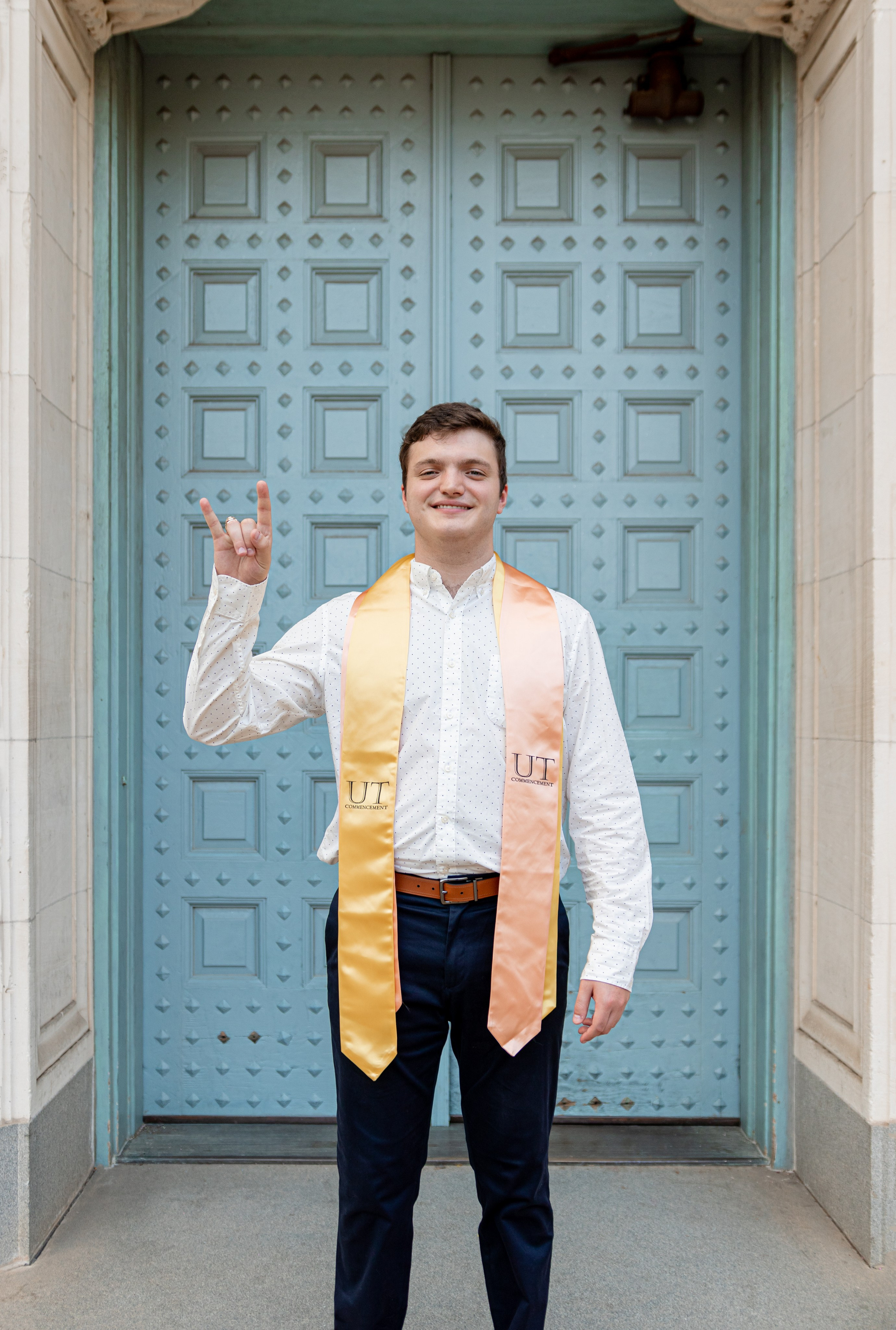 Aaron's graduation photoshoot at the University of Texas in Austin
