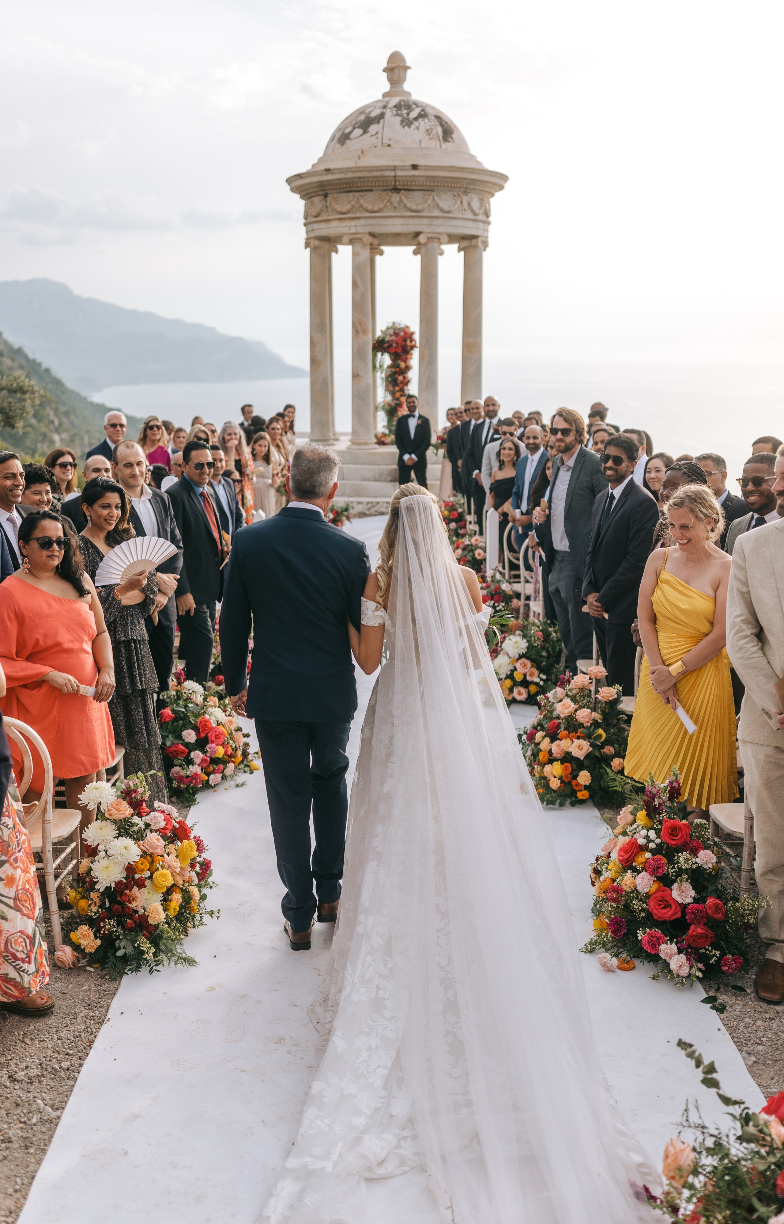 Mallorca venue Son Marroig for this LA Wedding Ceremony. Wedding Celebrant in Mallorca Iban Collin