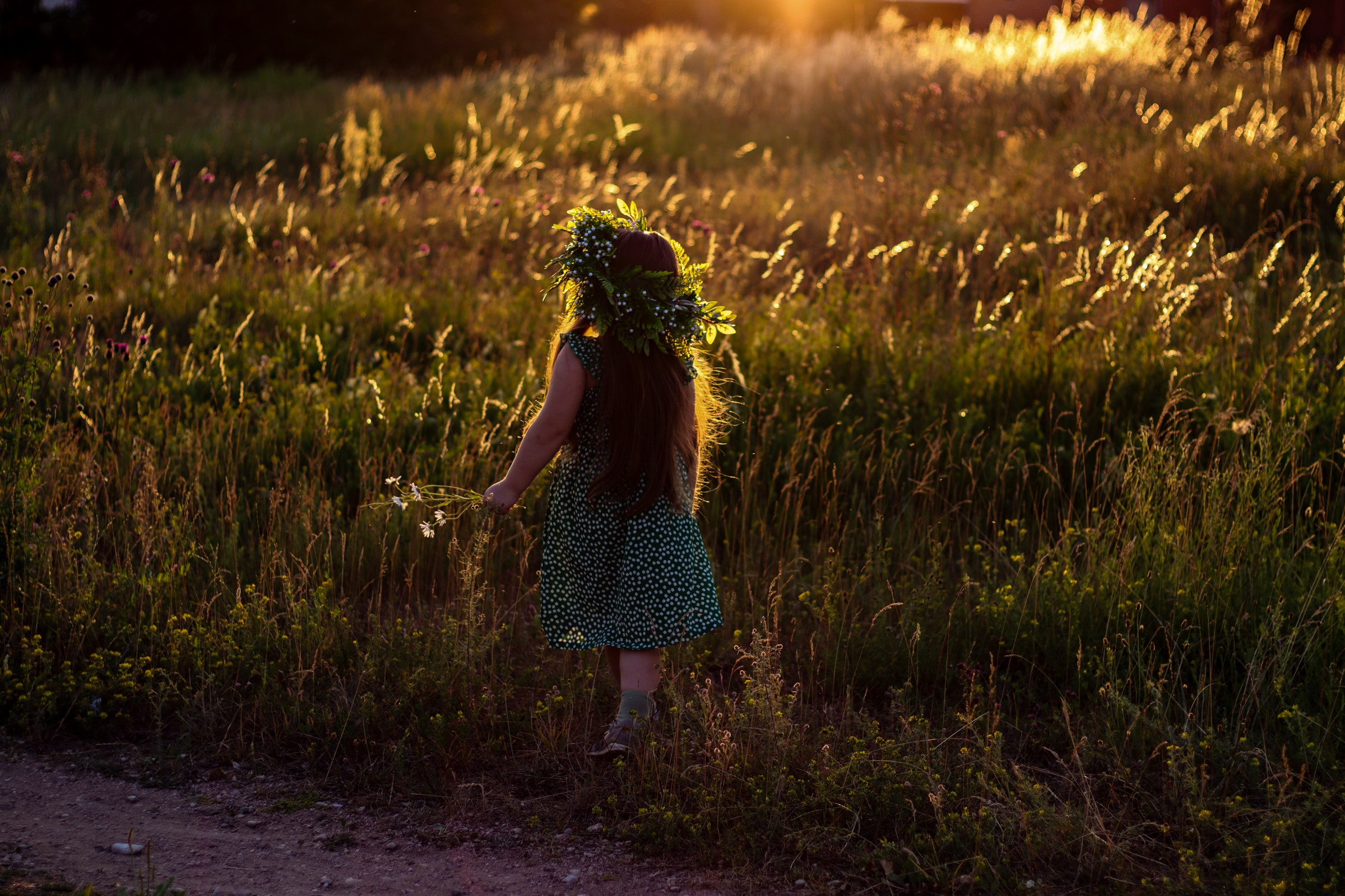 Детская фотосессия на закате. Фотограф / Даугавпилс