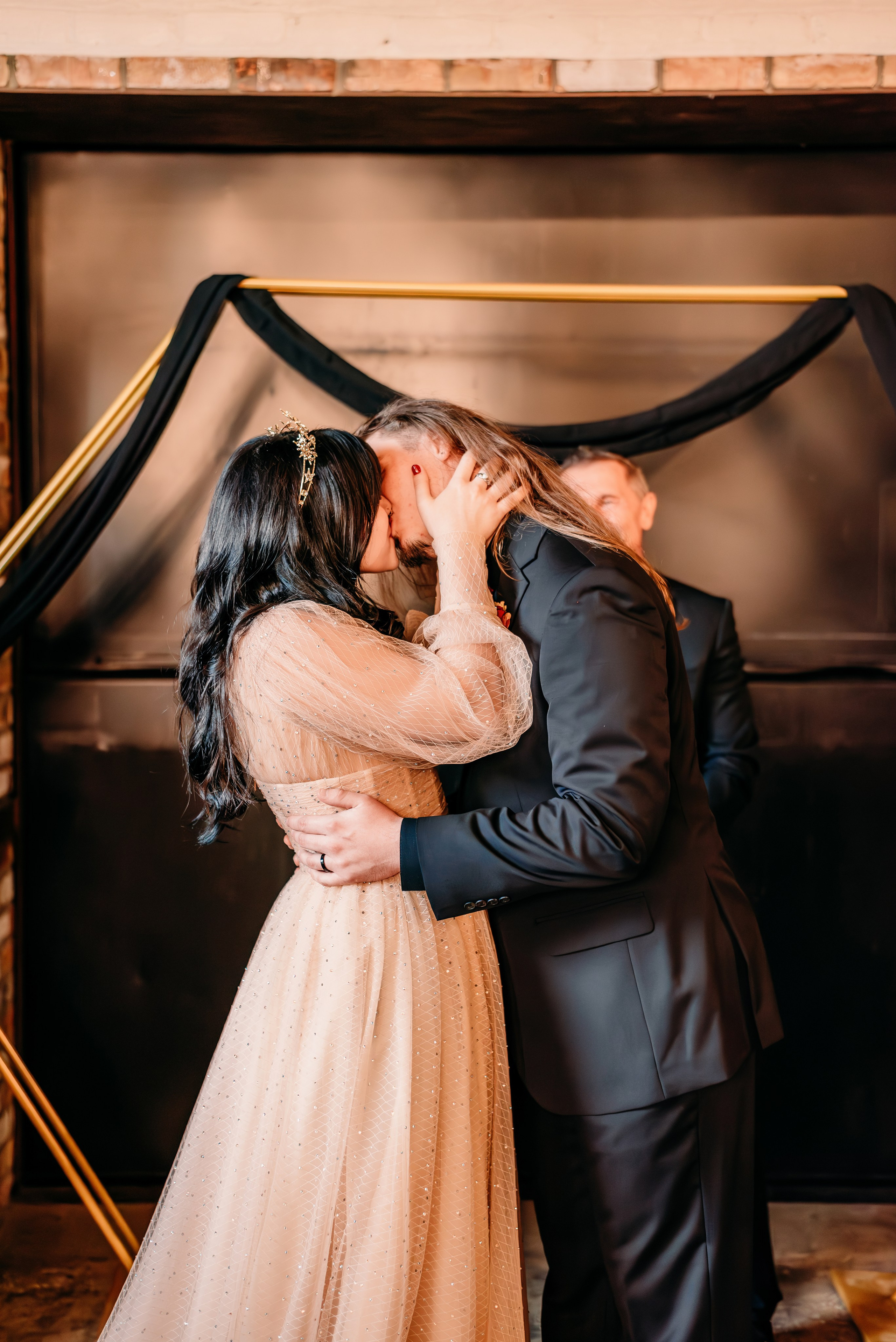 Bold & Dramatic Wedding at The Paper Mill on The Landing | Fort Wayne Wedding Photographer. Alexandria Danielle Photography | Fort Wayne & Indianapolis Wedding Photographer