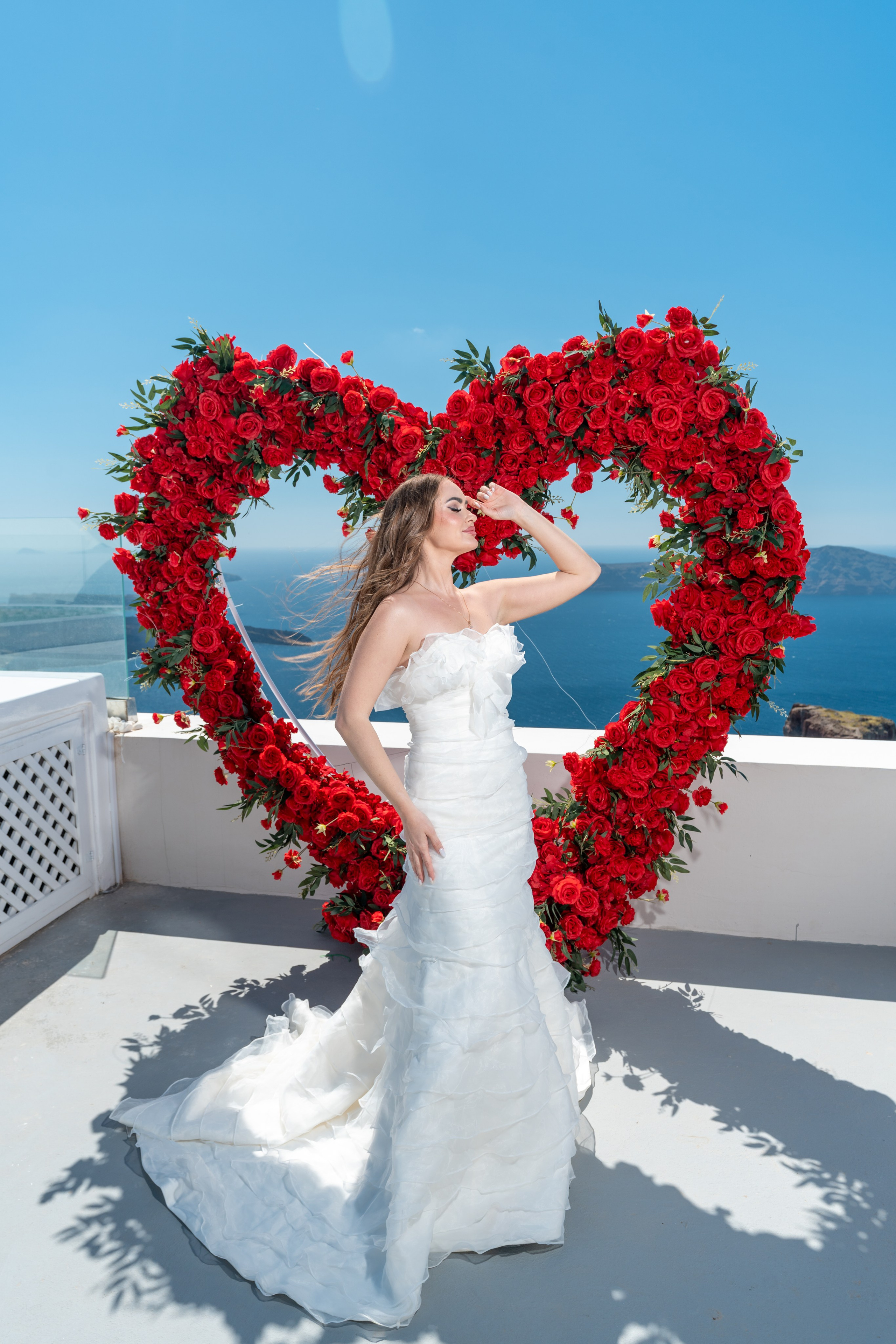 Wedding dress for rent in Santorini