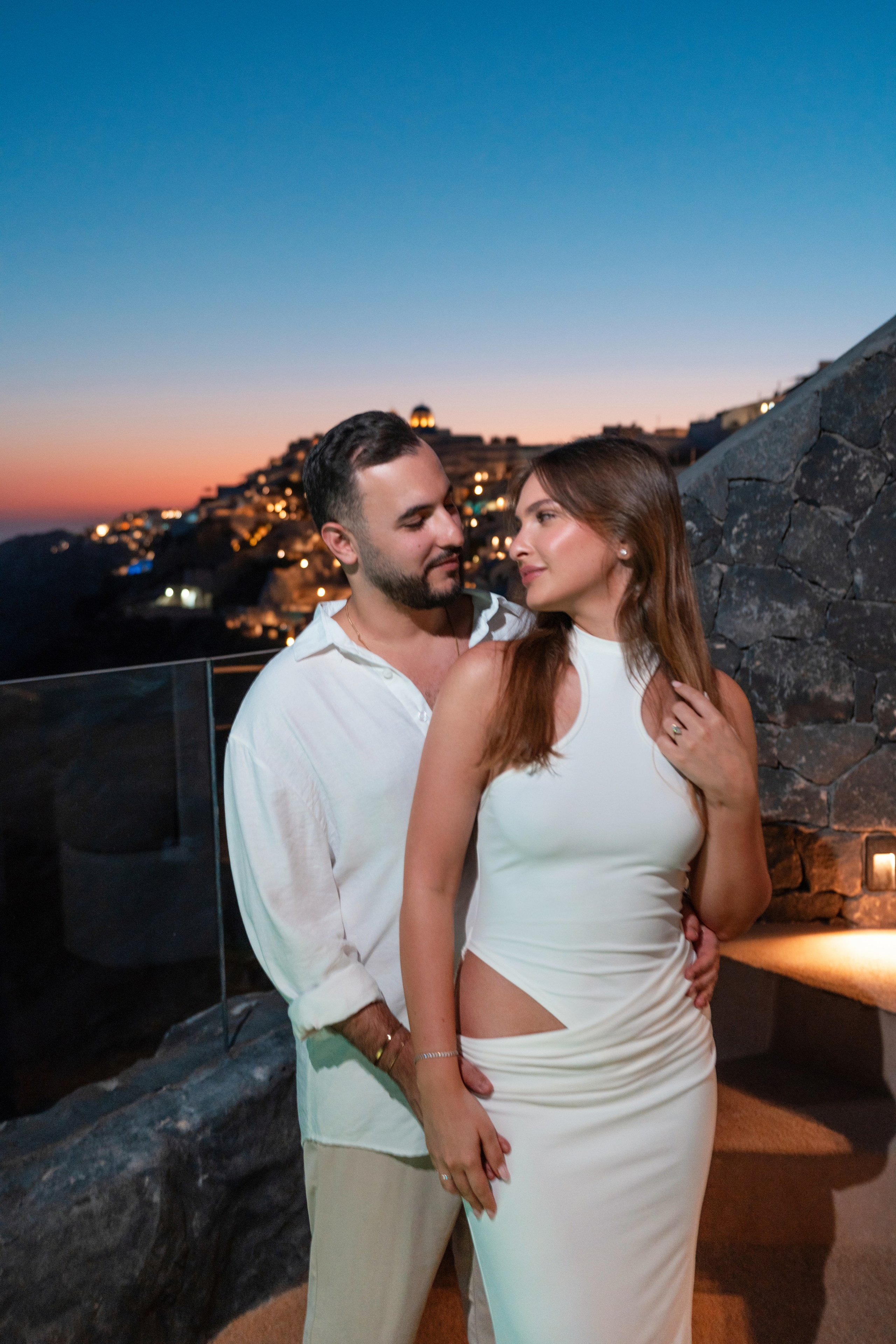 Proposal in Santorini. Flying Dress Santorini Photographer | SokoLOVE — Book 2026