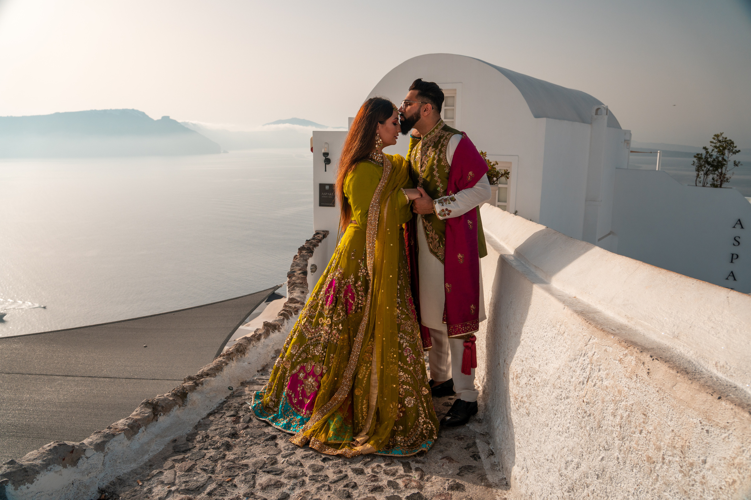 Wedding photographer in Santorini. Photographer in Santorini SokoLOVE Alex| Flying Dress Santorini