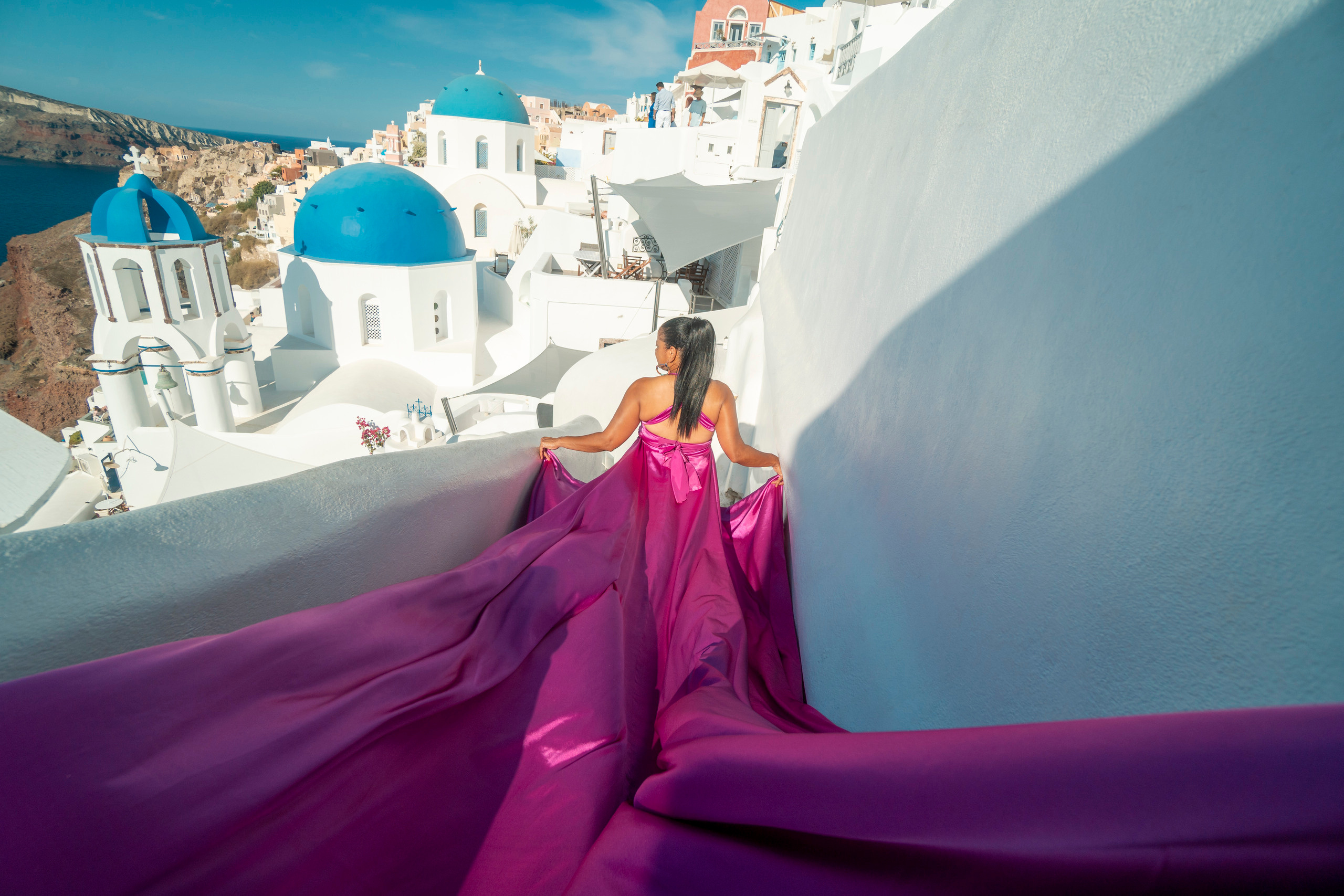 Santorini flying dress reviews photographer & Testimonials | SokoLOVE. Photographer in Santorini SokoLOVE Alex| Flying Dress Santorini