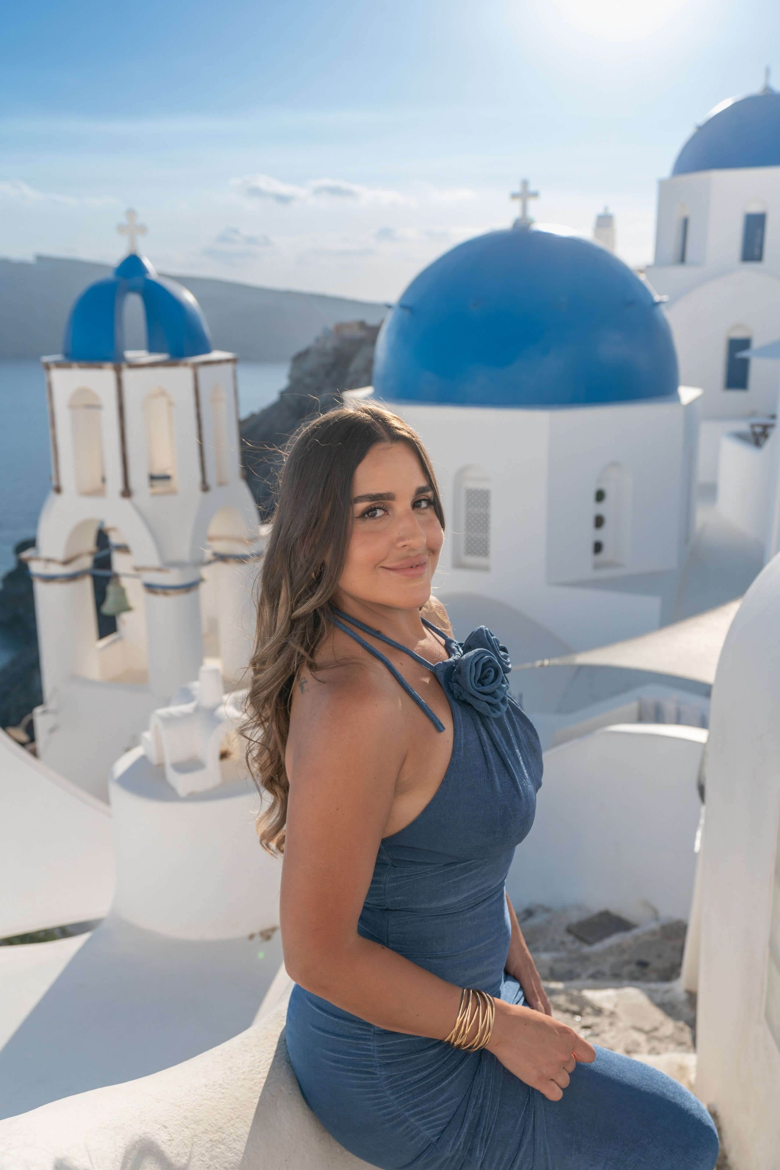 Solo Photoshoot in Santorini — Capture Your Unique Story in Paradise. Photographer in Santorini SokoLOVE Alex| Flying Dress Santorini