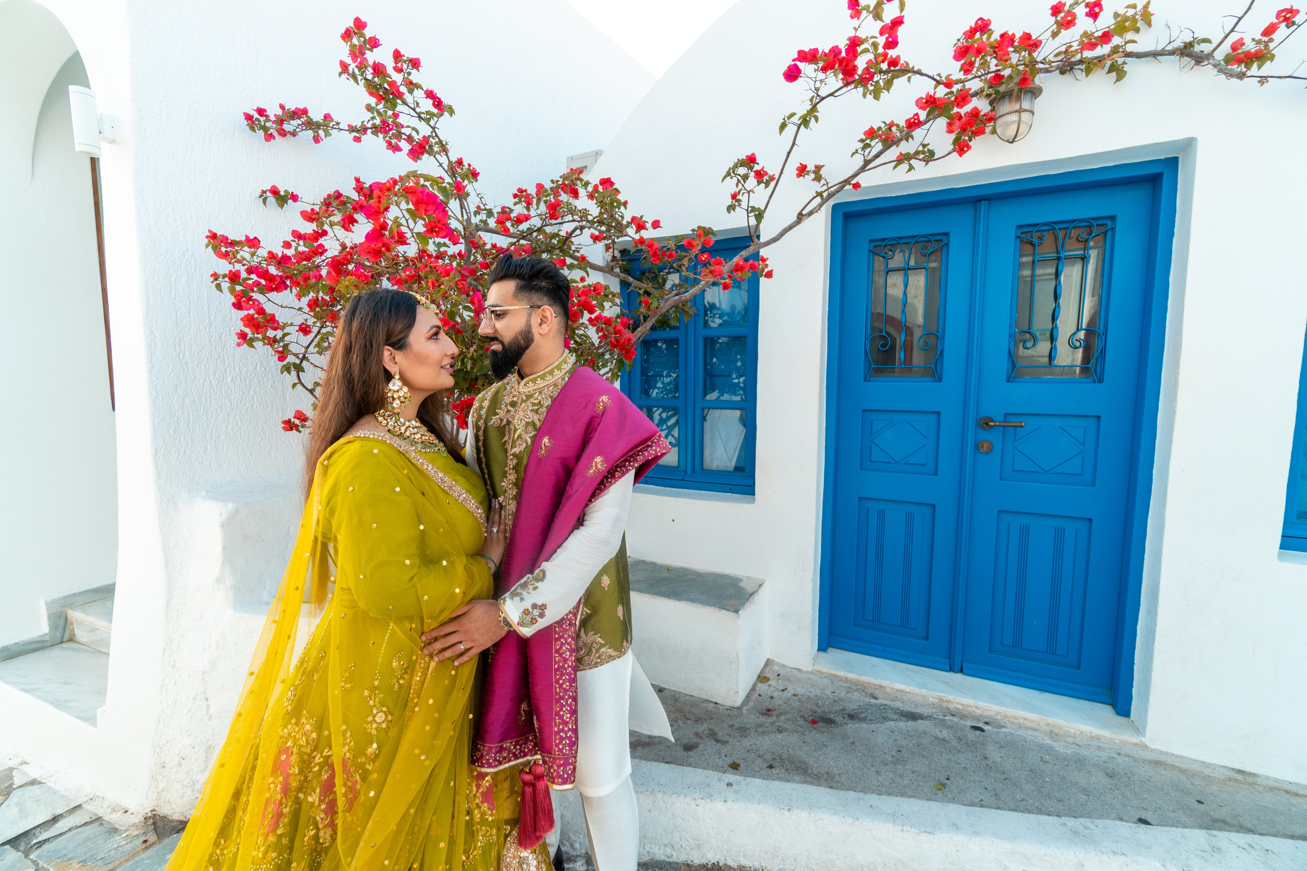 Wedding photographer in Santorini. Photographer in Santorini SokoLOVE Alex| Flying Dress Santorini