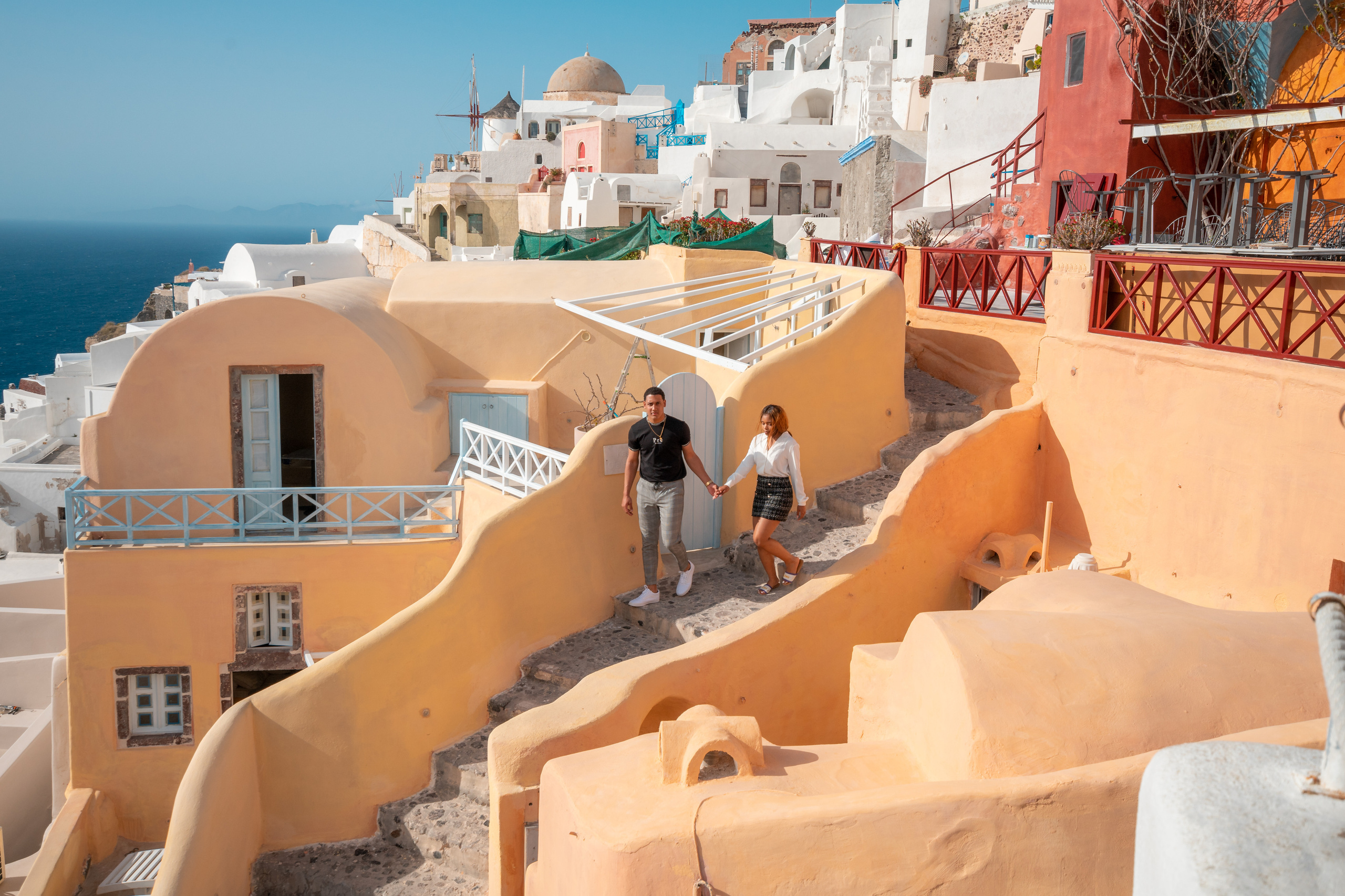 Romantic Proposal in Oia – The Perfect Santorini Engagement. Photographer in Santorini SokoLOVE Alex| Flying Dress Santorini