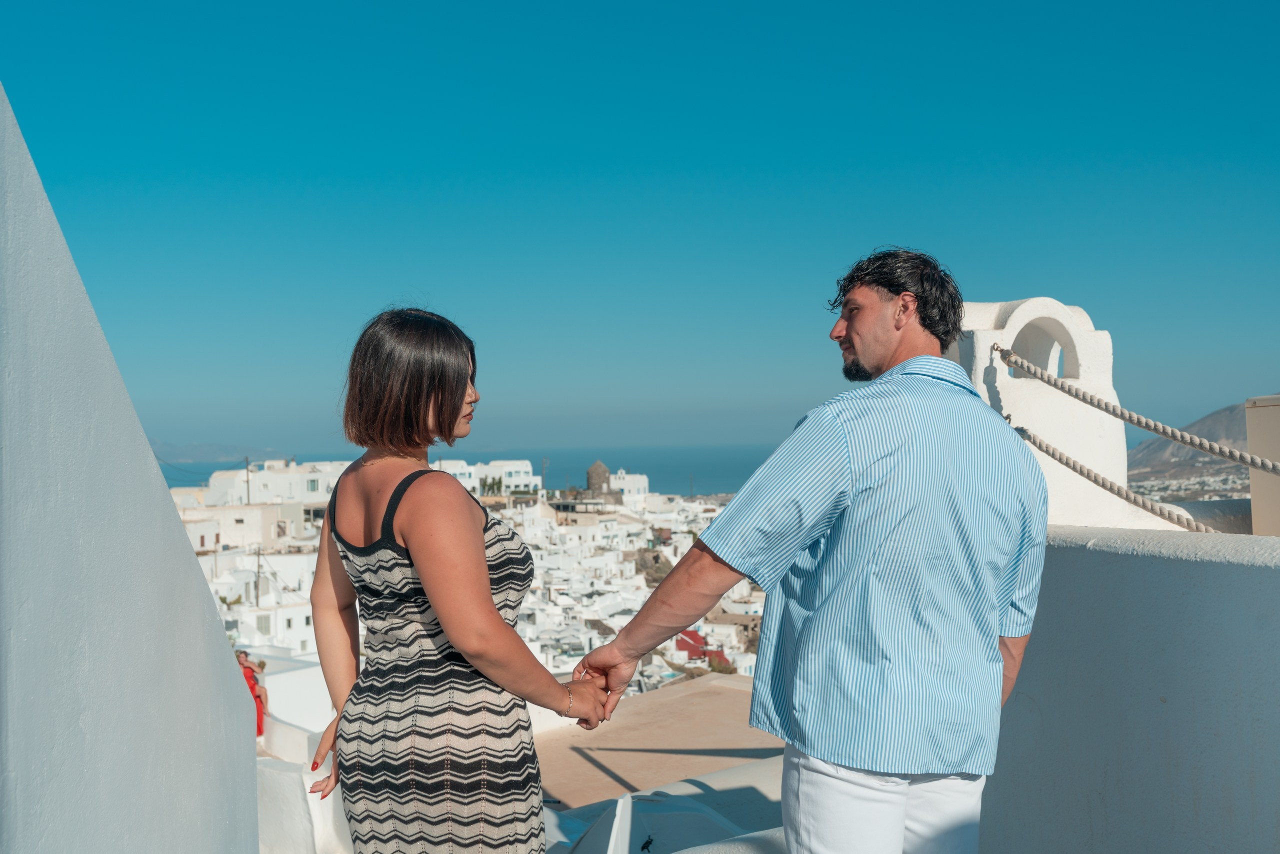 Romantic Stroll in Imerovigli, Santorini — Photo Gallery by Sokolove Alex. Photographer in Santorini SokoLOVE Alex| Flying Dress Santorini