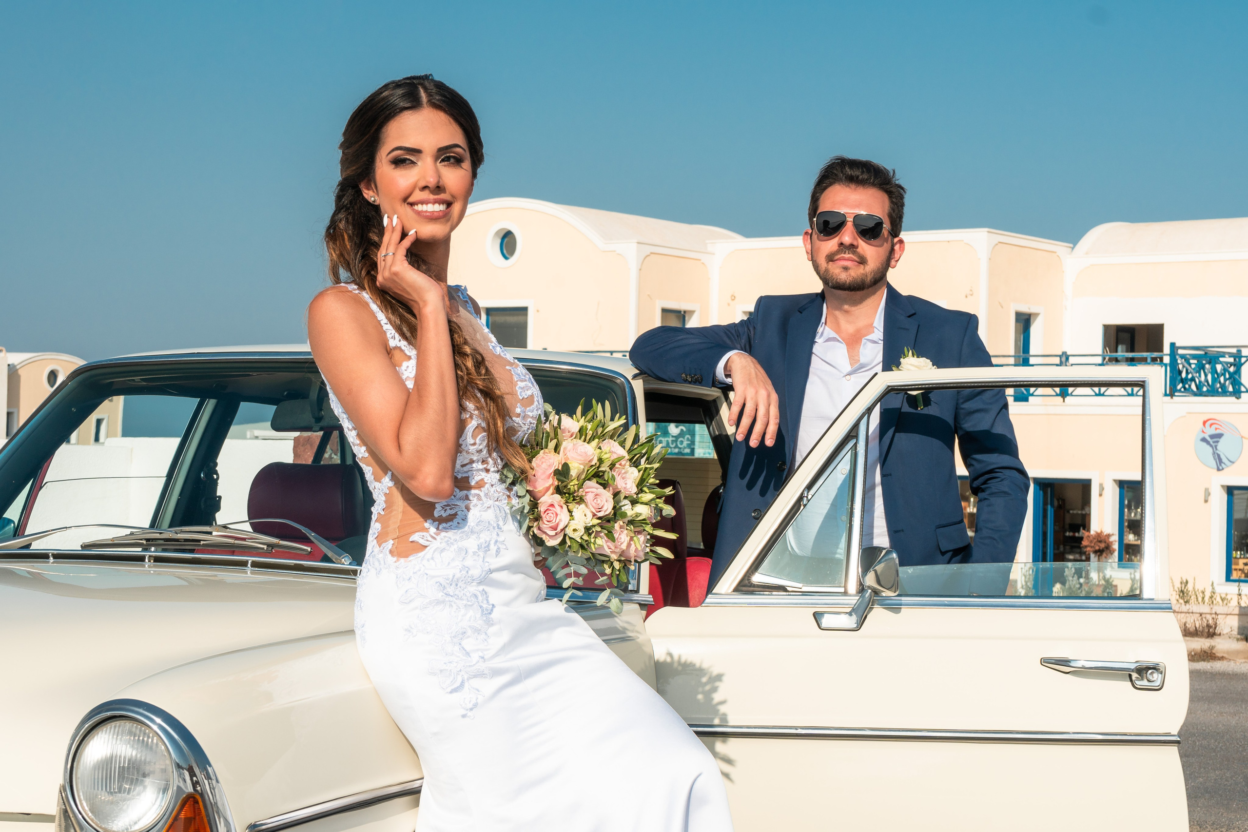 Wedding 2019. Photographer in Santorini SokoLOVE Alex| Flying Dress Santorini