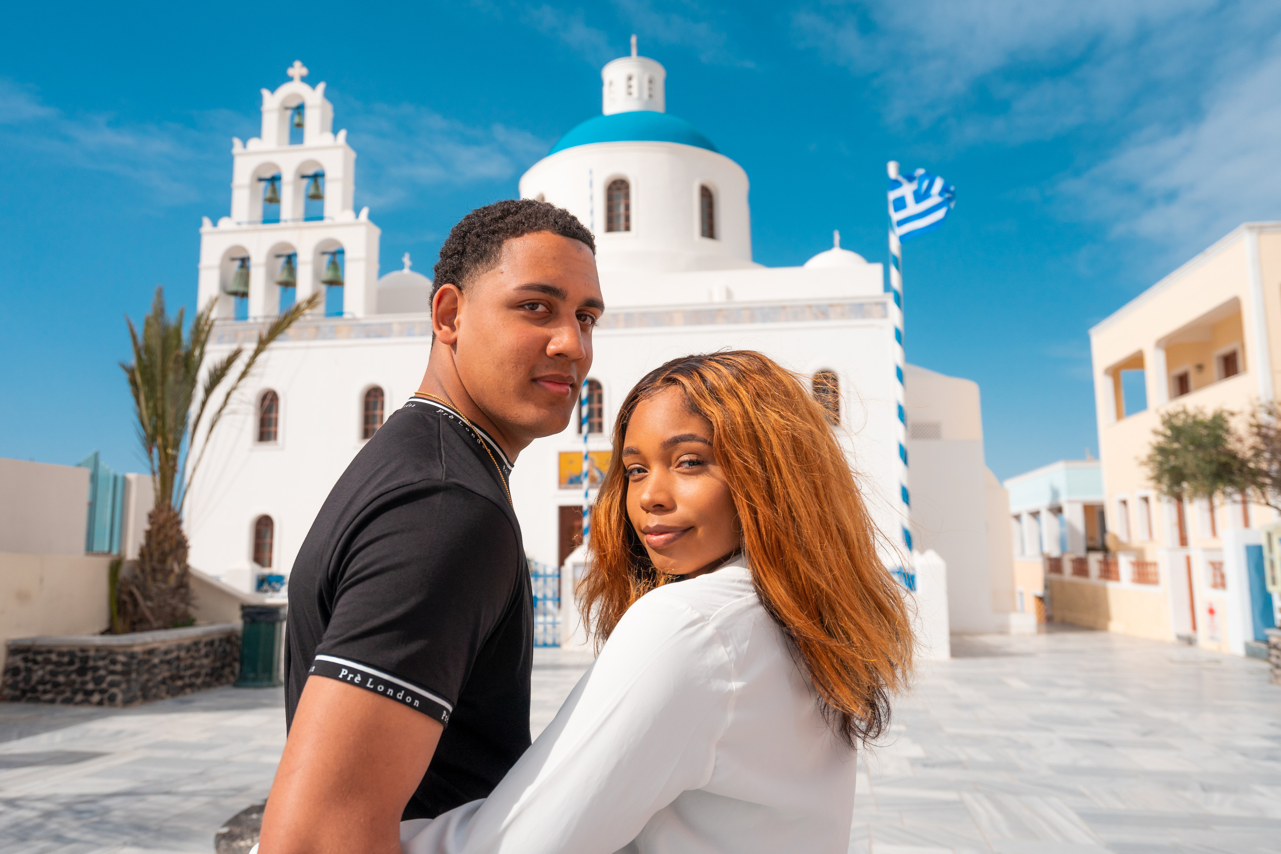 Romantic Proposal in Oia – The Perfect Santorini Engagement. Photographer in Santorini SokoLOVE Alex| Flying Dress Santorini
