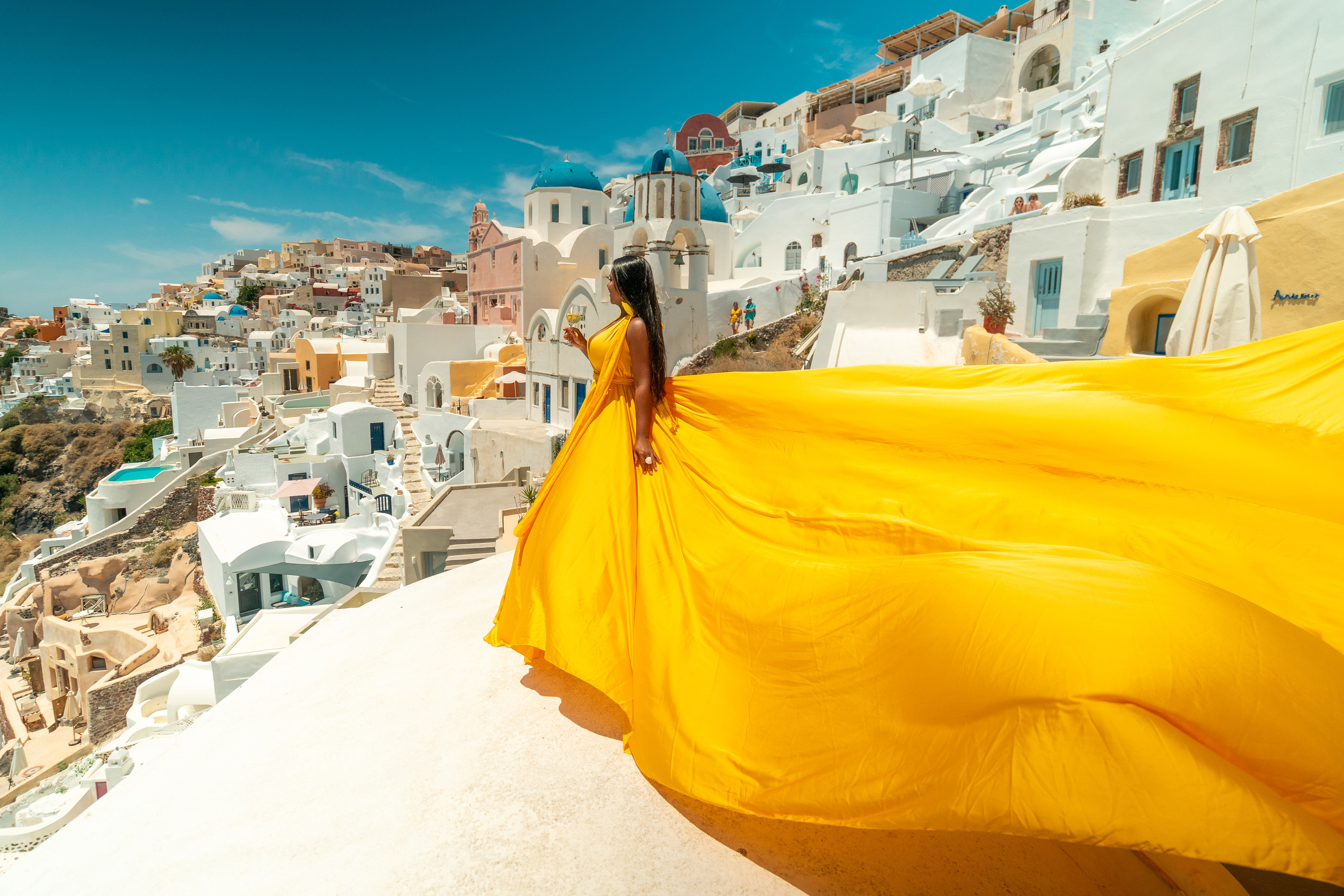 Santorini flying dress reviews photographer & Testimonials | SokoLOVE. Photographer in Santorini SokoLOVE Alex| Flying Dress Santorini