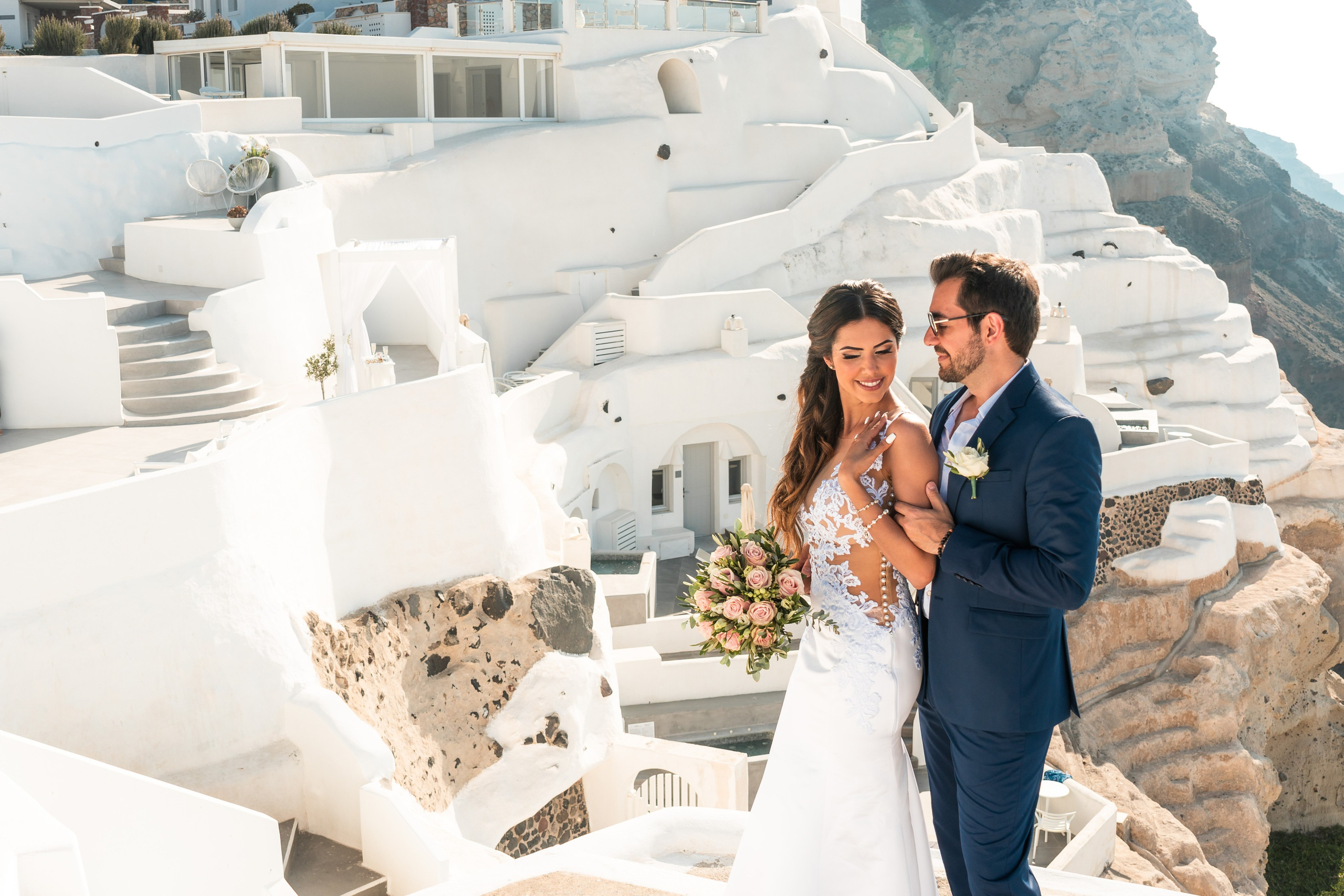 Wedding 2019. Photographer in Santorini SokoLOVE Alex| Flying Dress Santorini