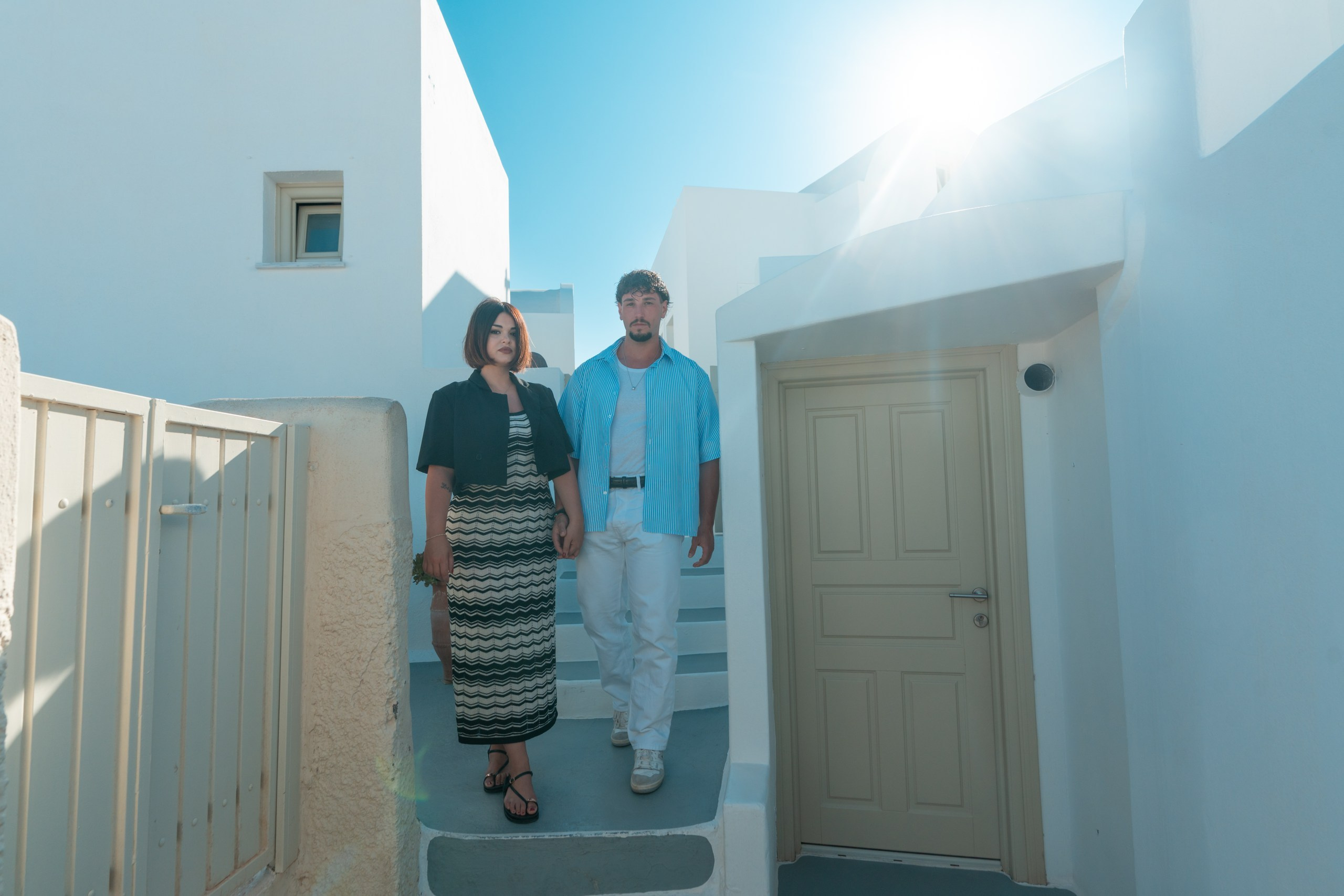 Romantic Stroll in Imerovigli, Santorini — Photo Gallery by Sokolove Alex. Photographer in Santorini SokoLOVE Alex| Flying Dress Santorini