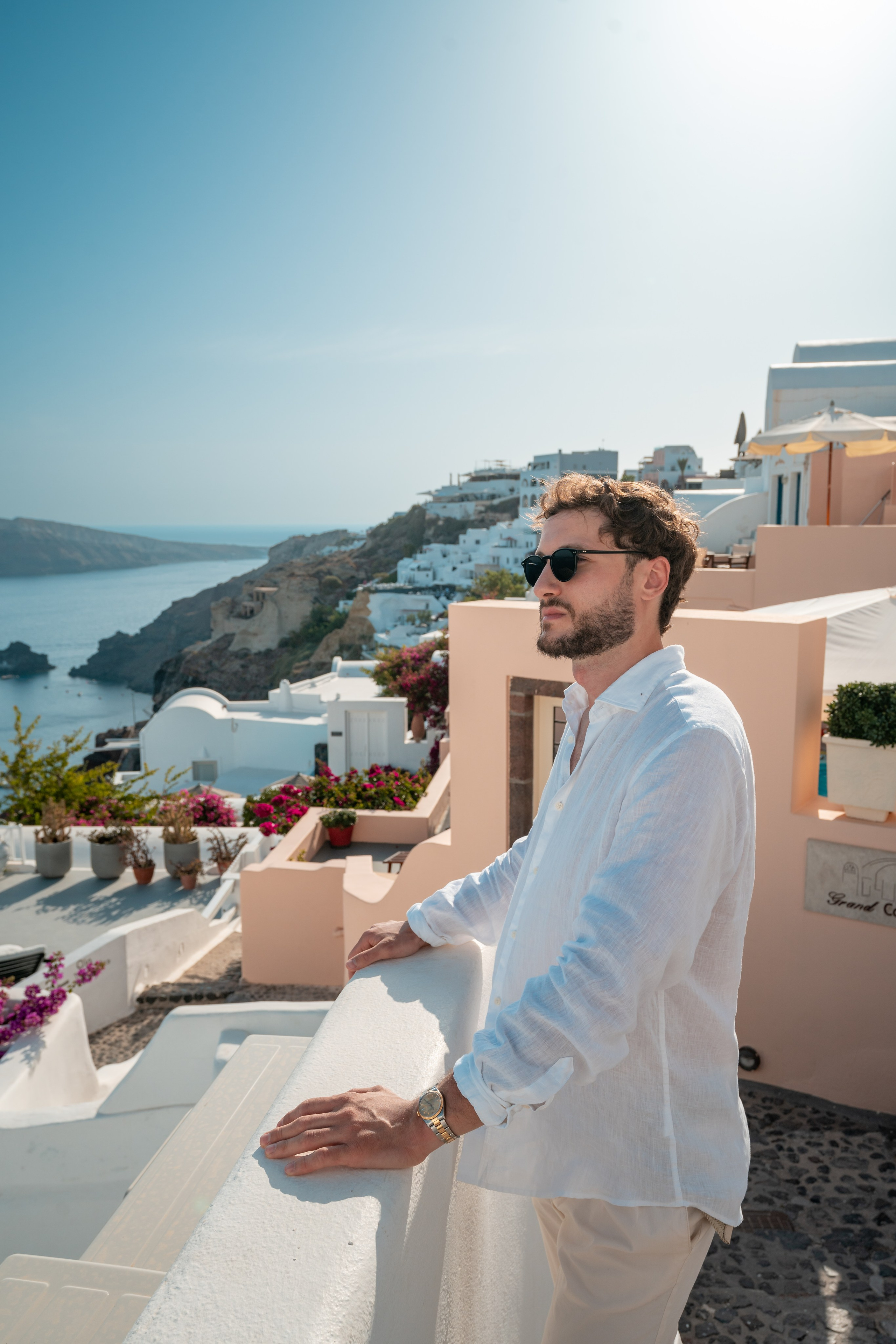 Capturing Elegance in Paradise: Santorini Portrait Photoshoot