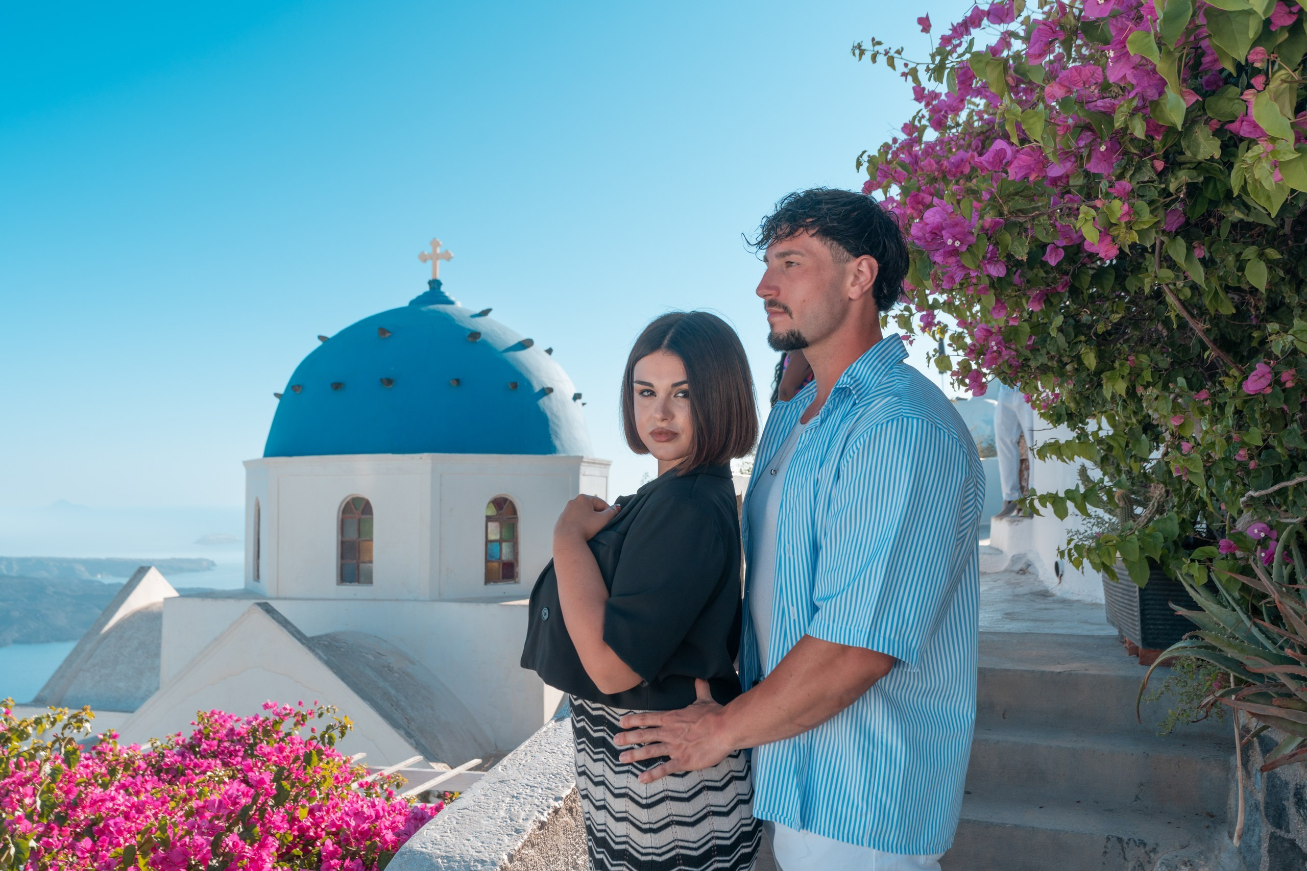 Romantic Stroll in Imerovigli, Santorini — Photo Gallery by Sokolove Alex. Photographer in Santorini SokoLOVE Alex| Flying Dress Santorini