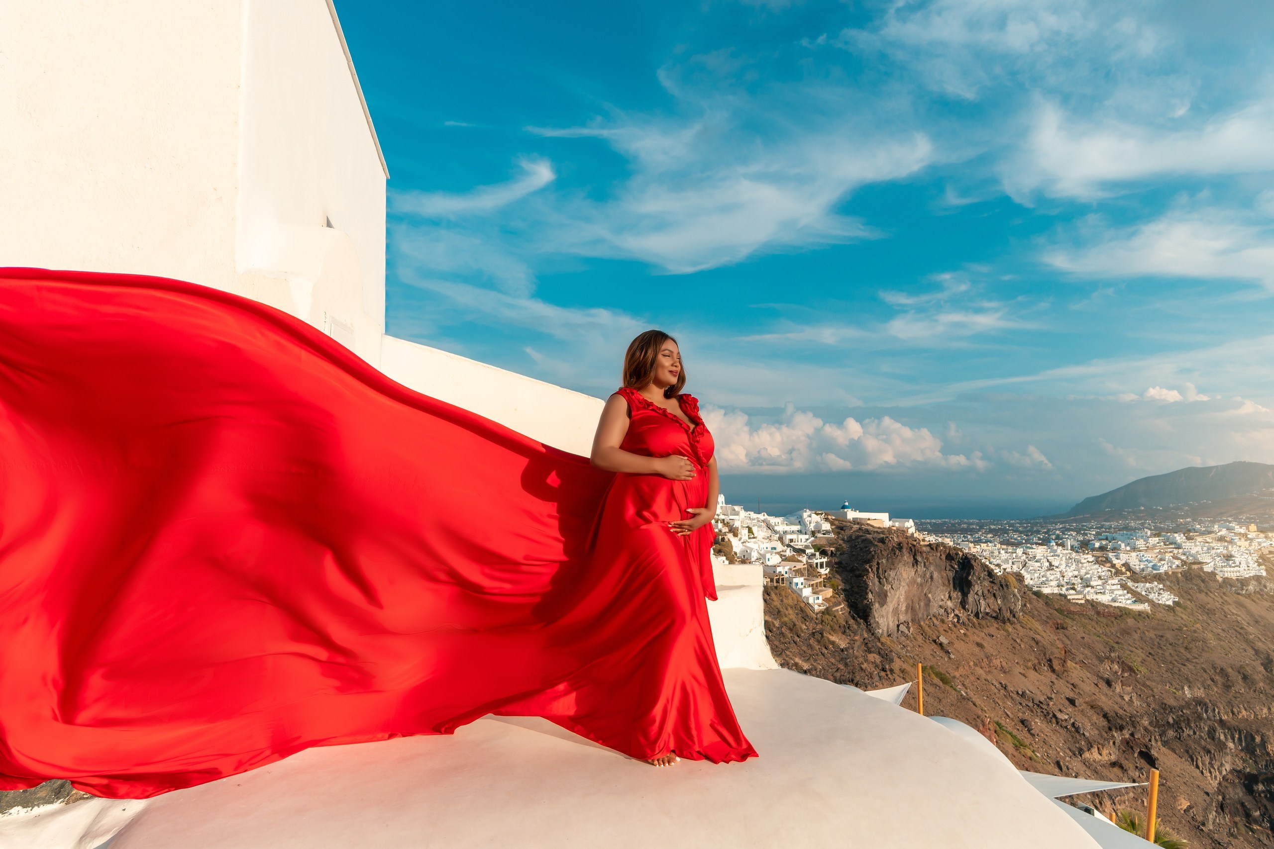 Flying dress photoshoot by Sokolove 2022. Photographer in Santorini SokoLOVE Alex| Flying Dress Santorini