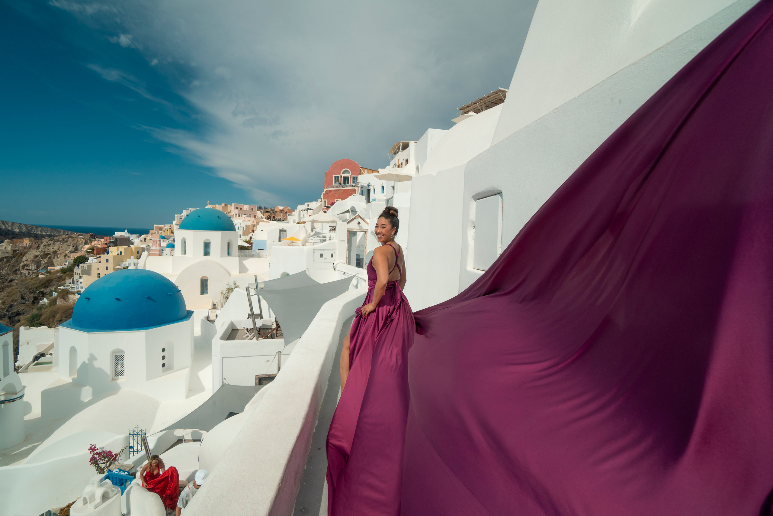 Santorini flying dress reviews photographer & Testimonials | SokoLOVE. Photographer in Santorini SokoLOVE Alex| Flying Dress Santorini