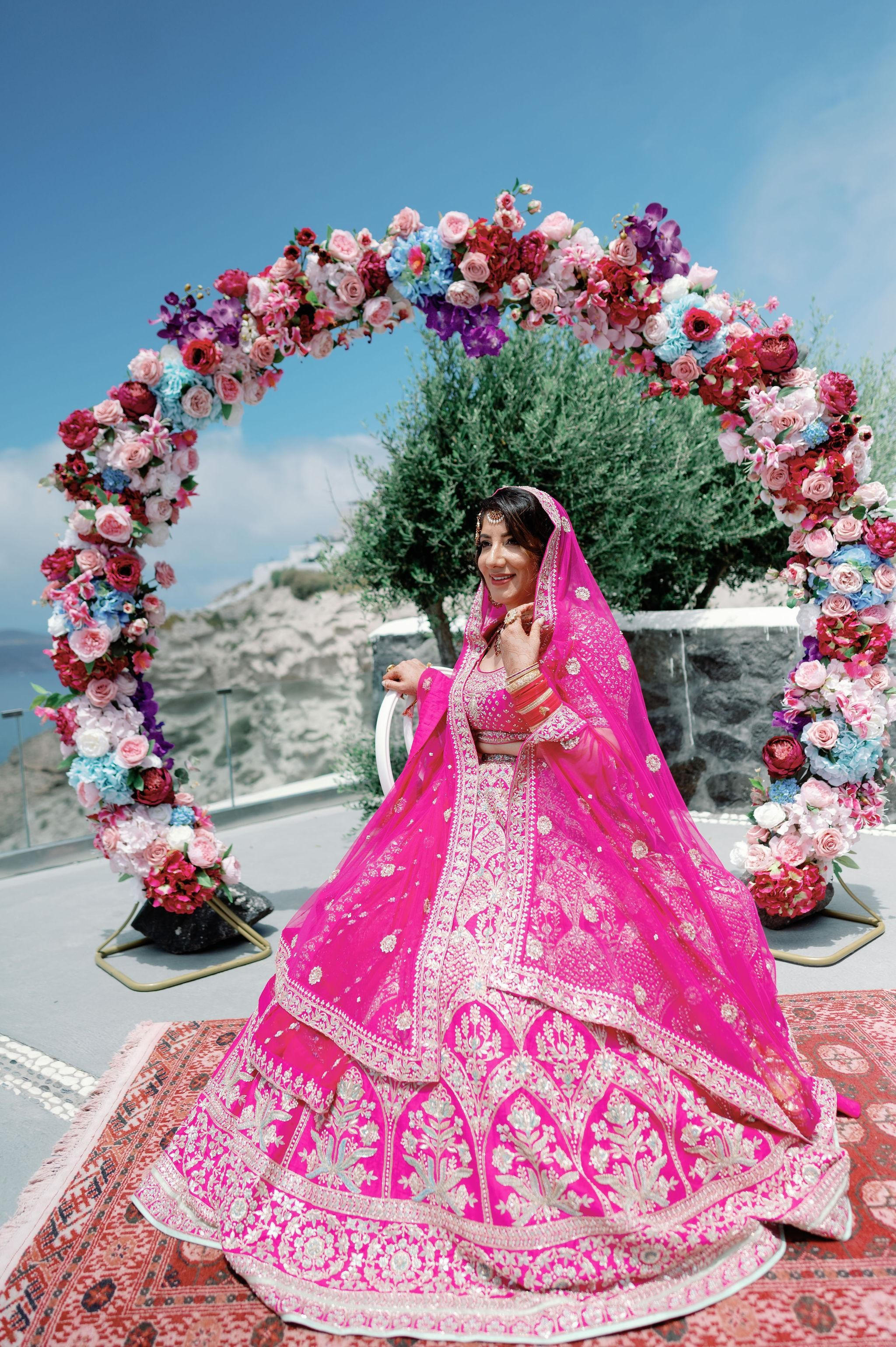 Magical Floral Decor Ideas for Secret Marriage Proposals in Stunning Santorini Venues. Photographer in Santorini SokoLOVE Alex| Flying Dress Santorini