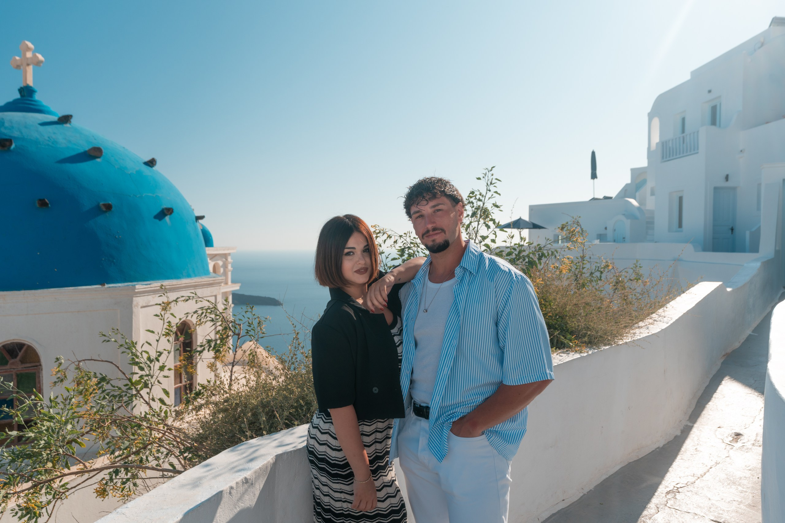 Romantic Stroll in Imerovigli, Santorini — Photo Gallery by Sokolove Alex. Photographer in Santorini SokoLOVE Alex| Flying Dress Santorini